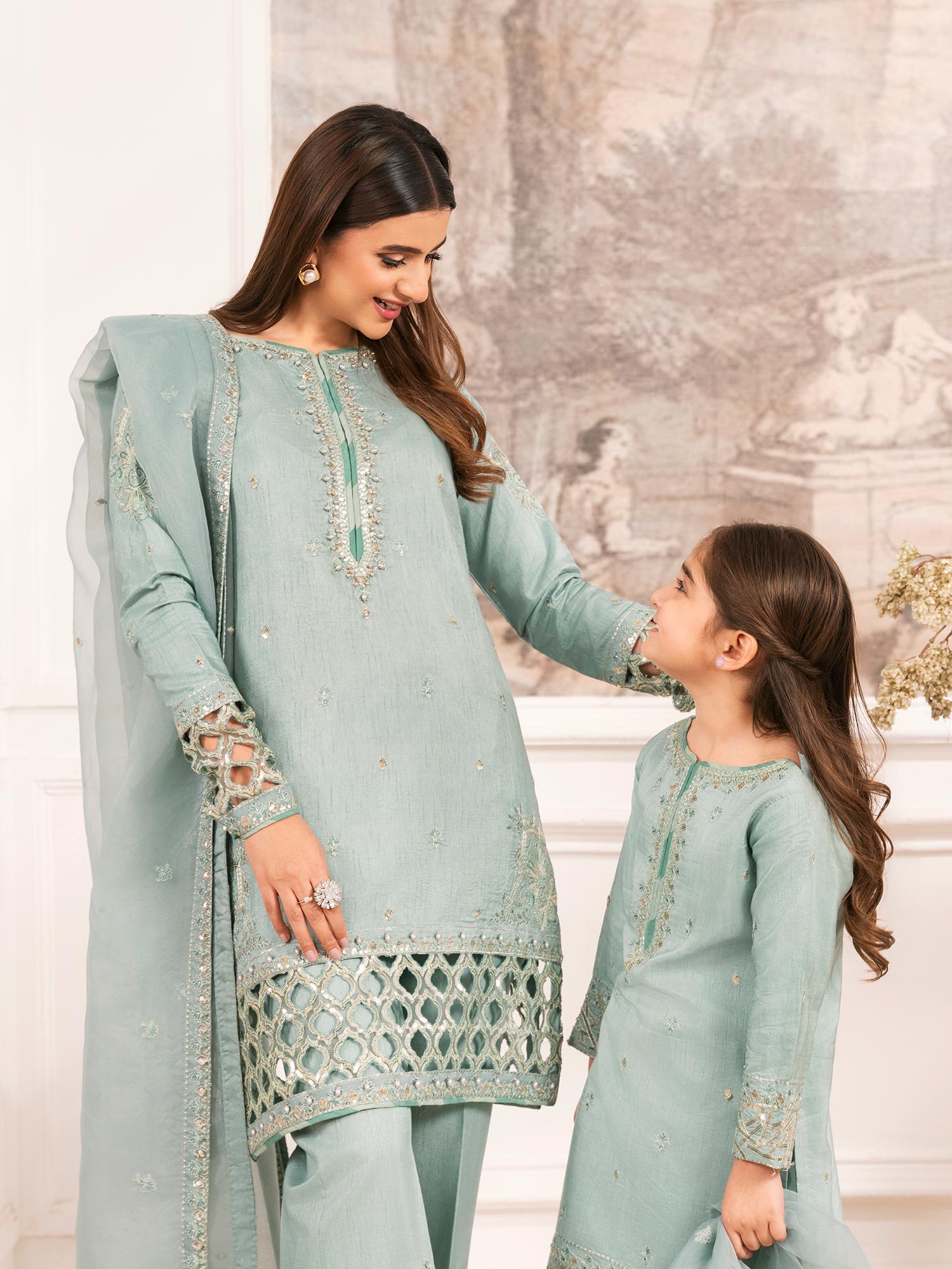 Zarqun Luxury Rawsilk 3-Piece Suit - Aqua (2528A)