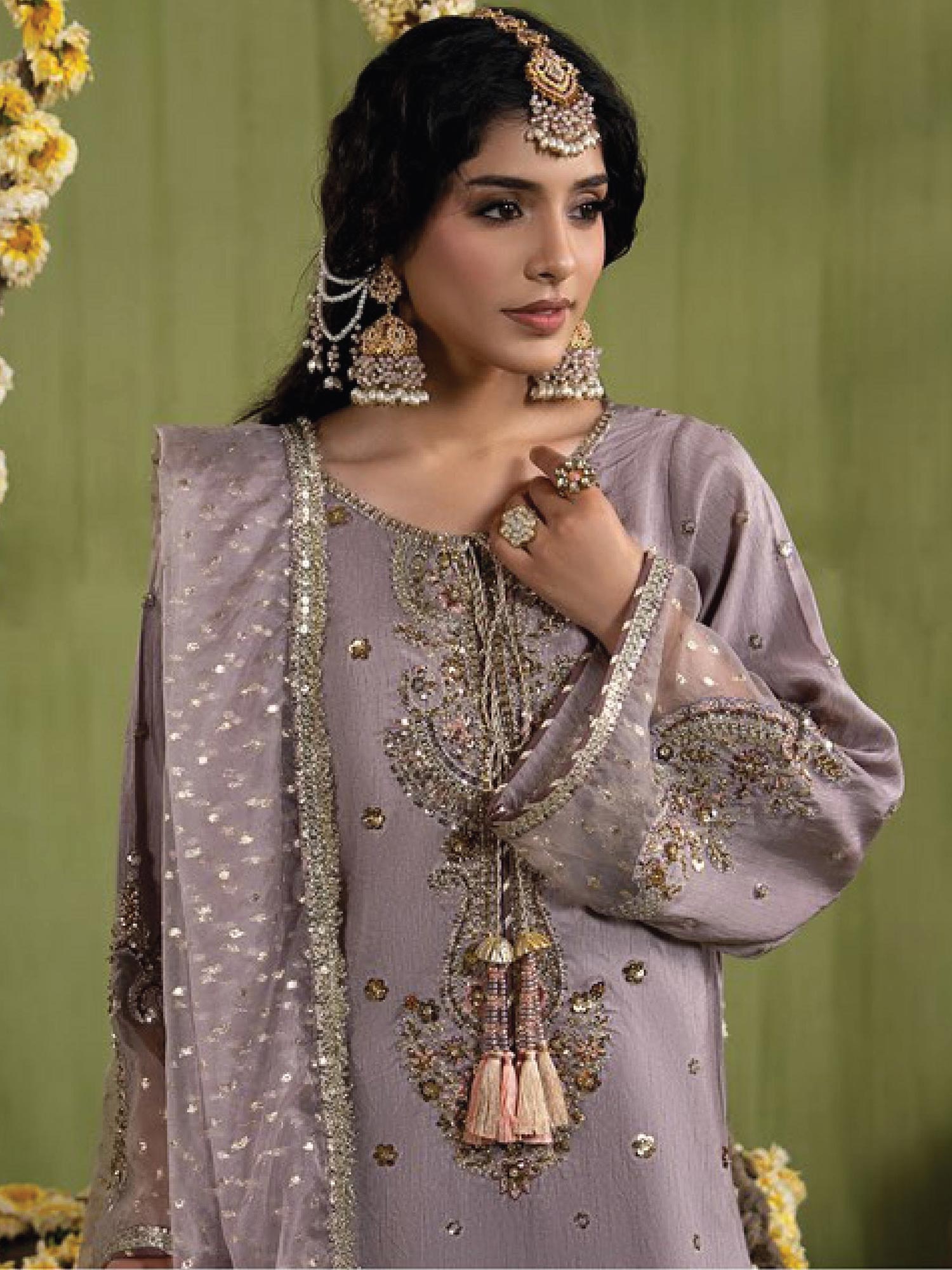 Raniya.H "Roshni" Raw Silk Wedding Edit (2610A) - Lilac