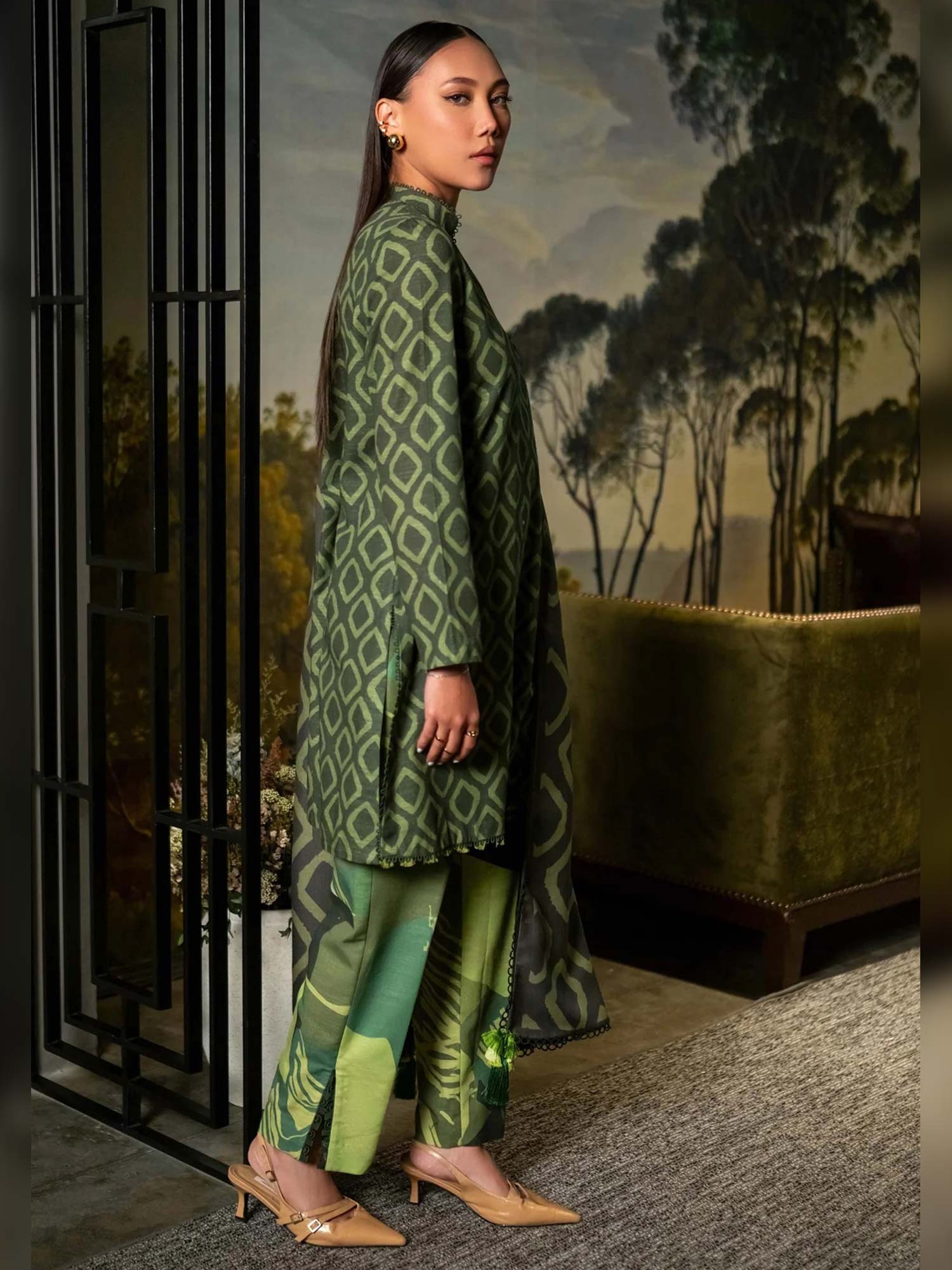 Maria.B Unstitched M.Basics Khaddar Suit (506-A) - Green