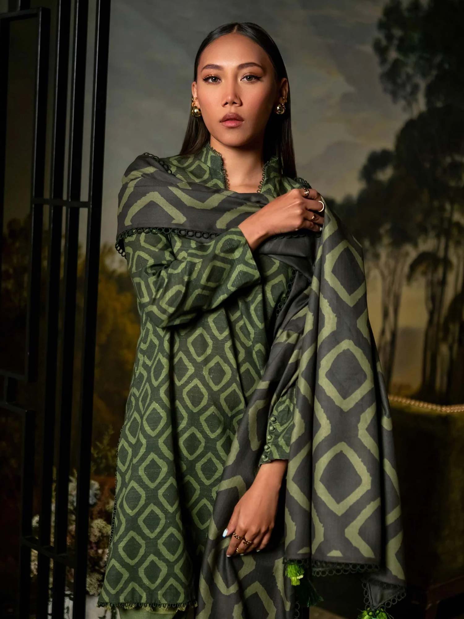 Maria.B Unstitched M.Basics Khaddar Suit (506-A) - Green