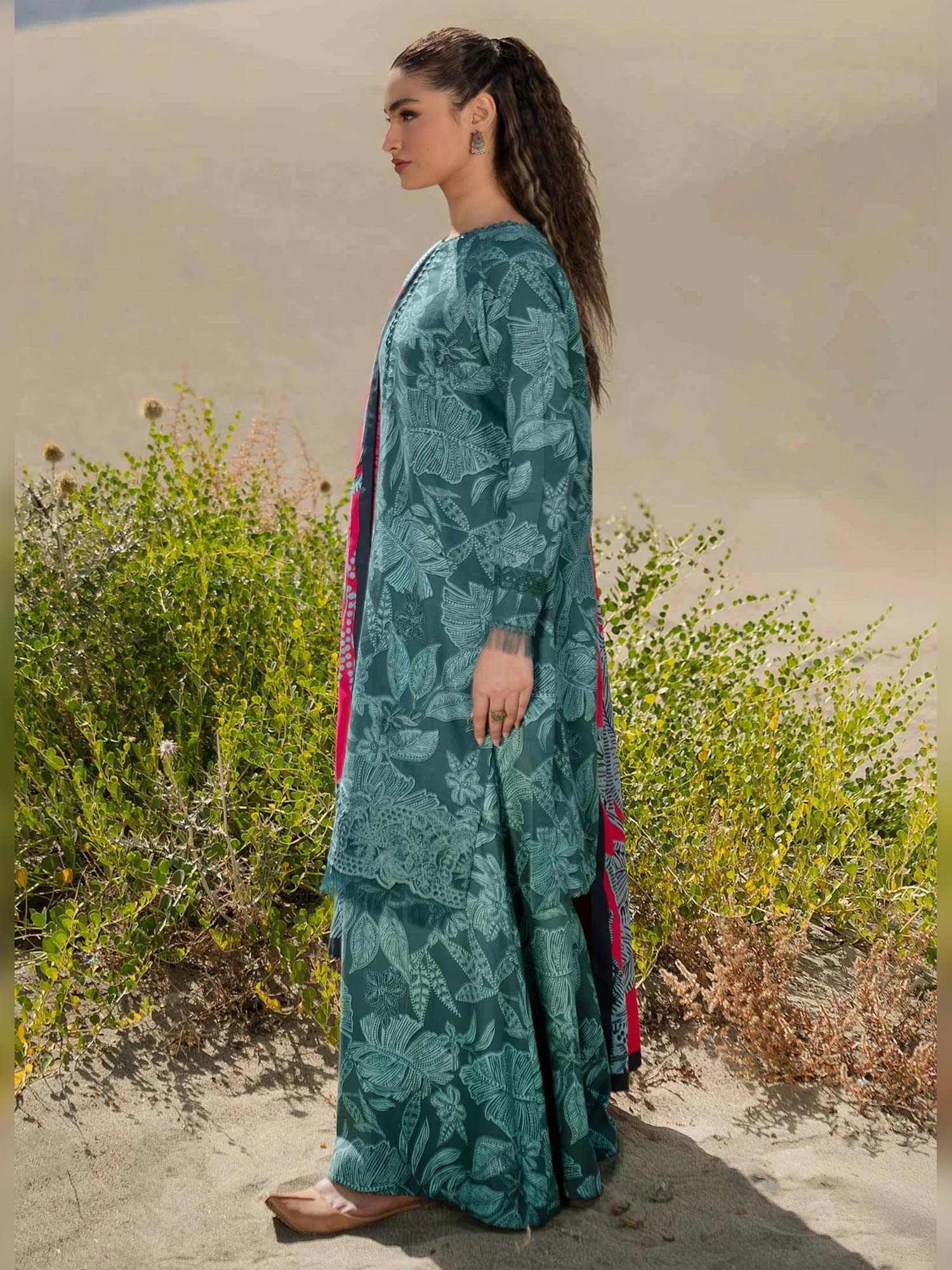 Maria.B Unstitched M.Basics Khaddar Suit (509-A) - Teal