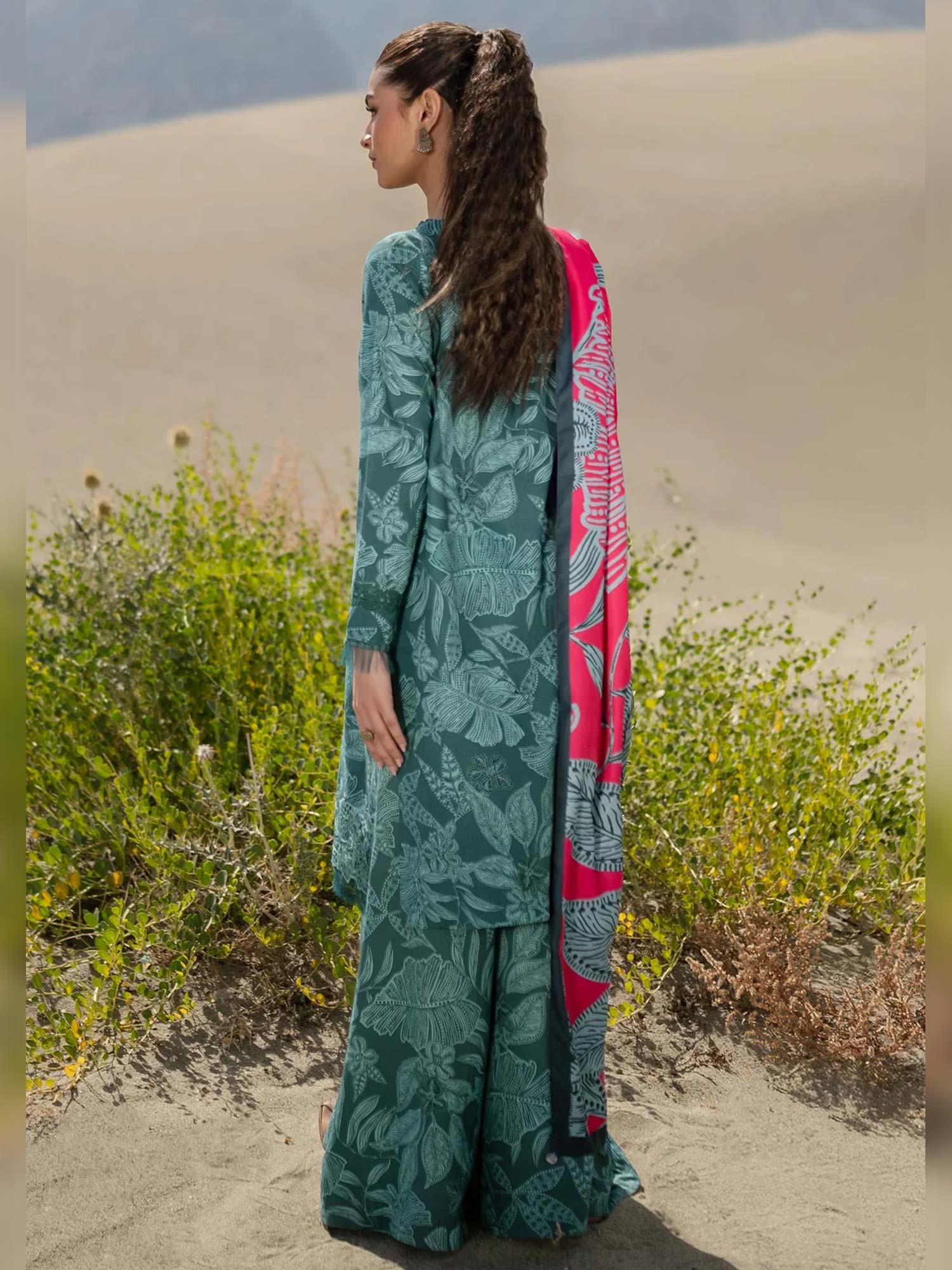 Maria.B Unstitched M.Basics Khaddar Suit (509-A) - Teal