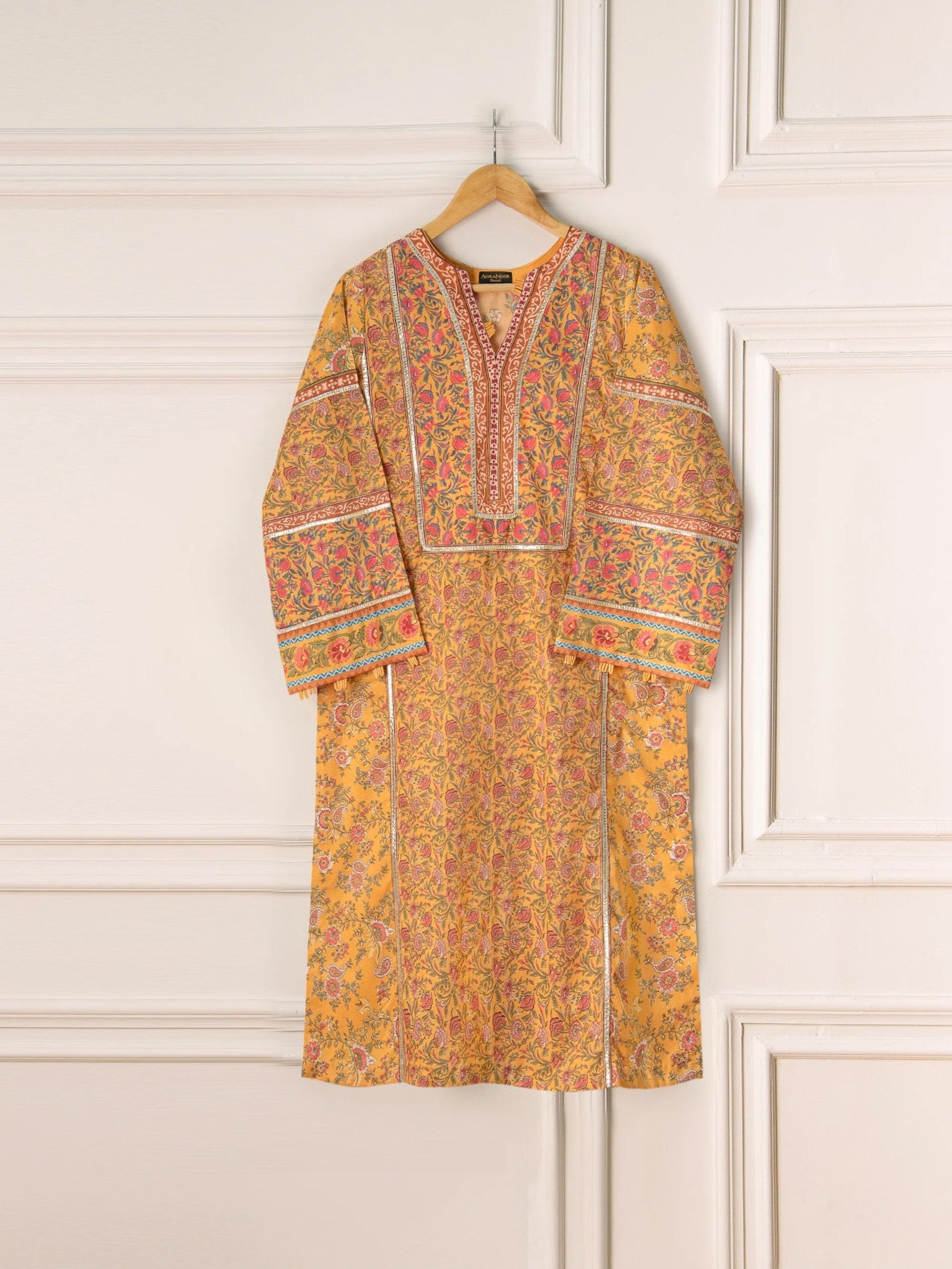 Agha Noor Yellow Cambric 2-Piece (Shirt + Dupatta)