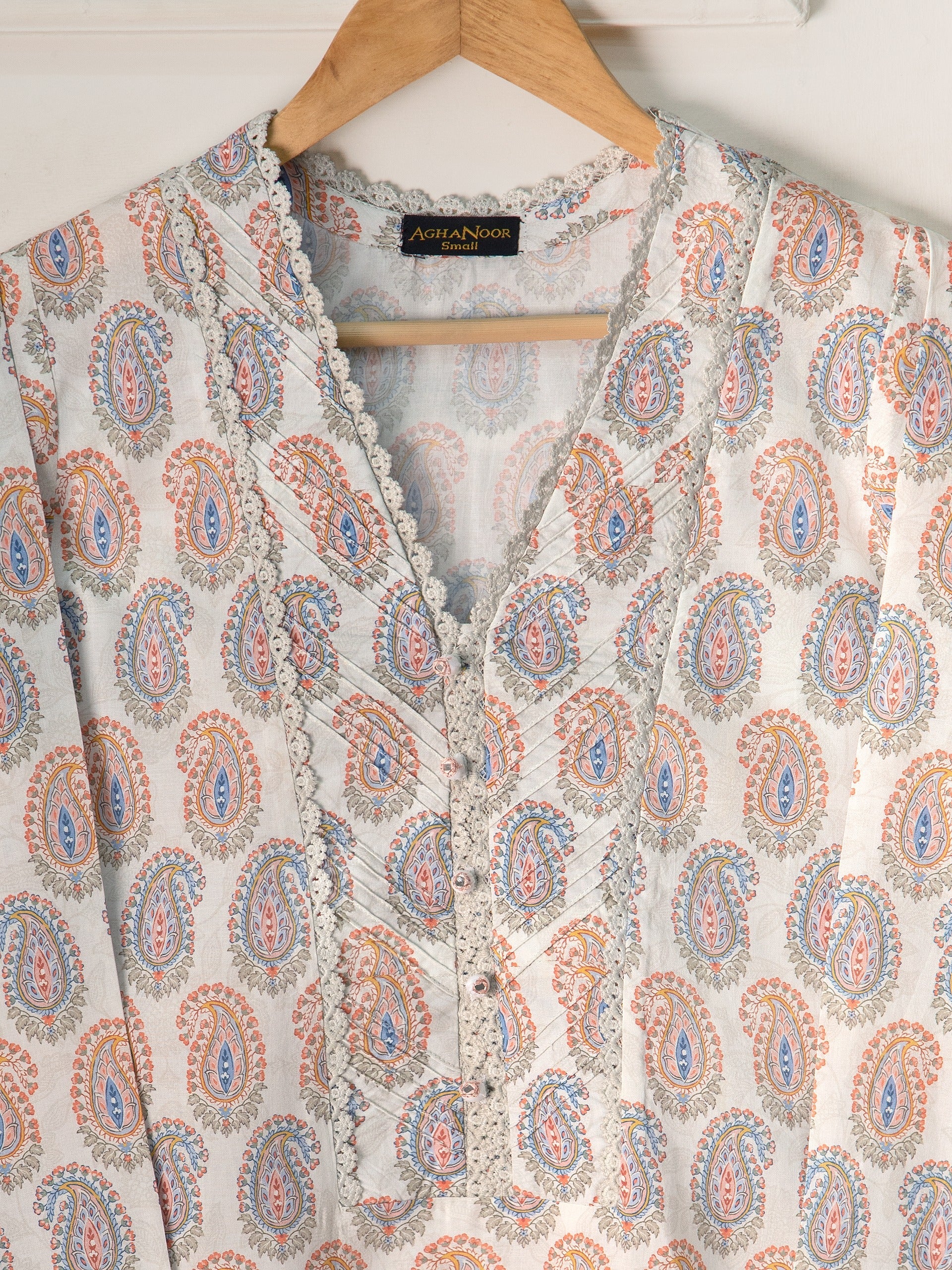 Agha Noor Multi-Colour Cambric 2-Piece (Shirt + Dupatta)