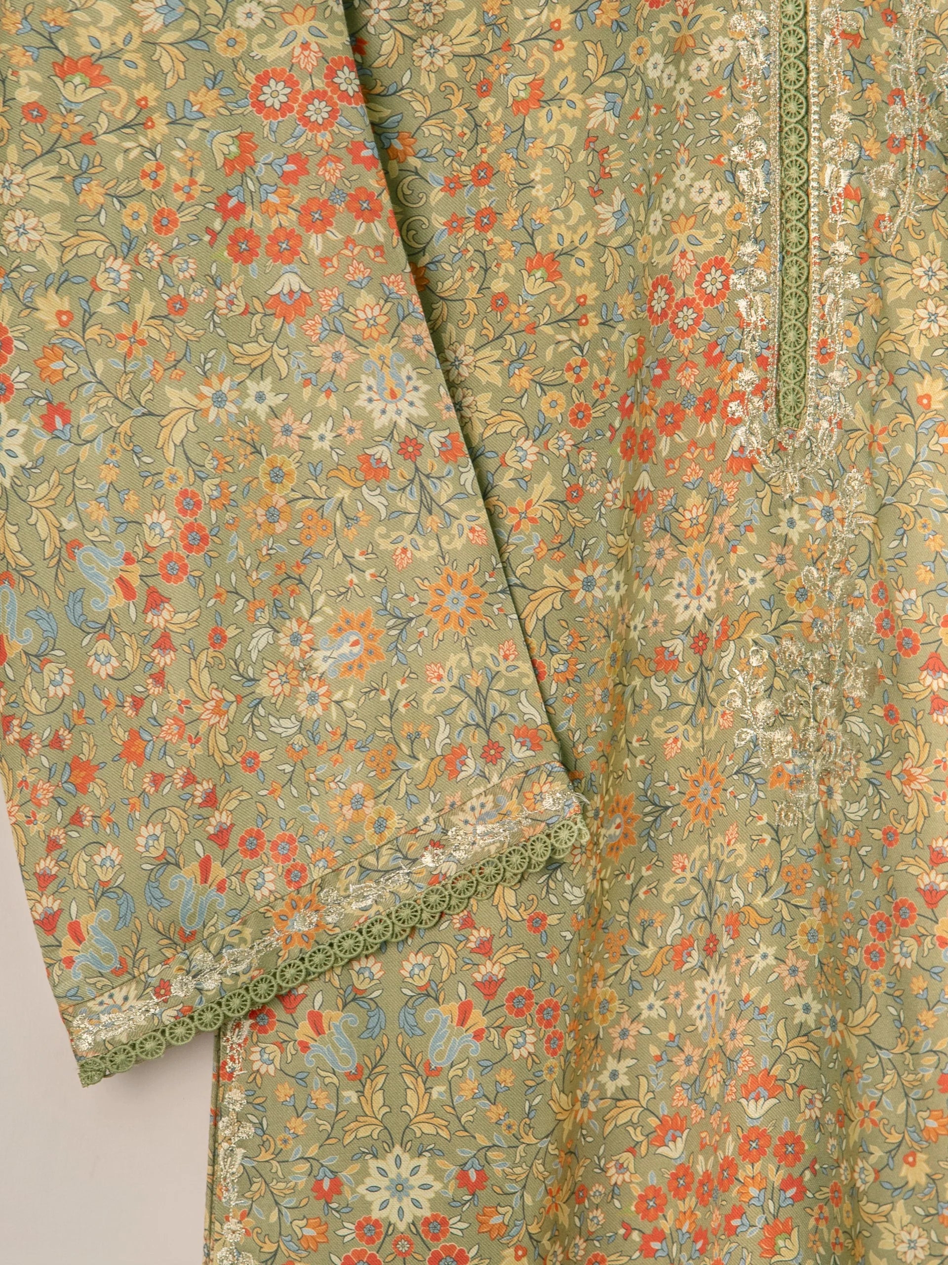 Agha Noor Green Marina Digital Printed 3-Piece Suit