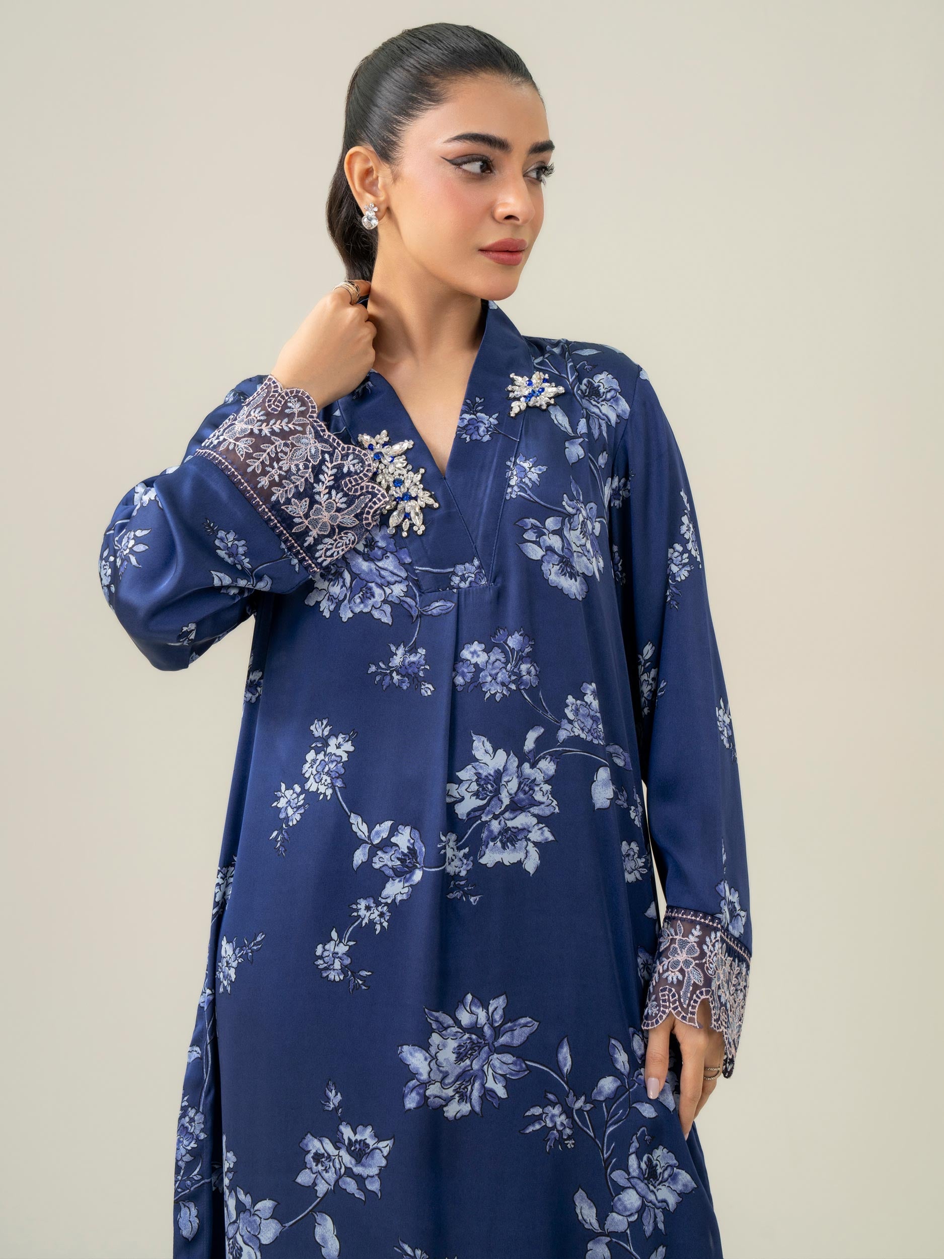 Limelight Blue Silk 2-Piece Suit (A0024ST)