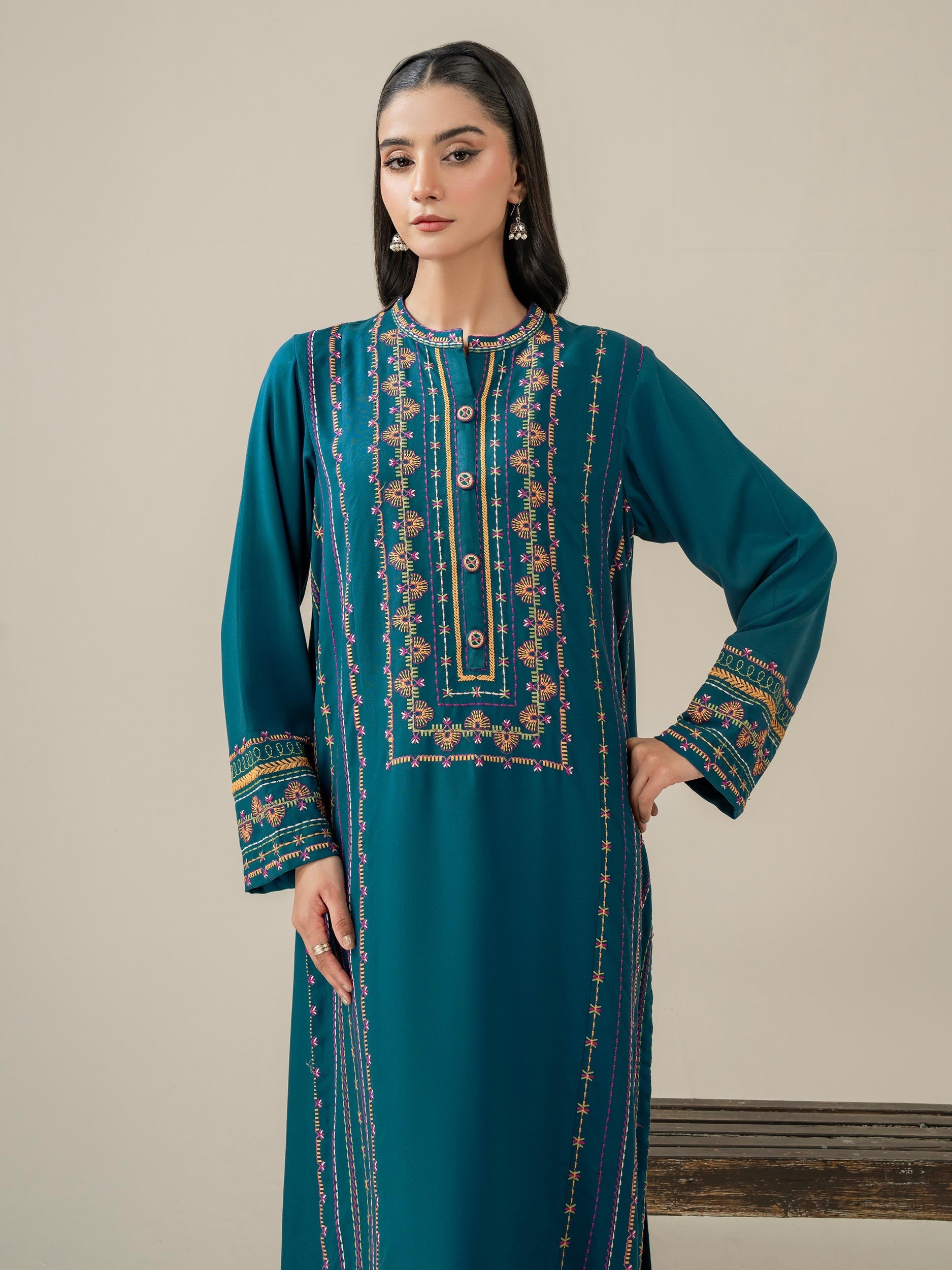 Limelight Teal Stone Linen 2-Piece Suit (A0515ST)