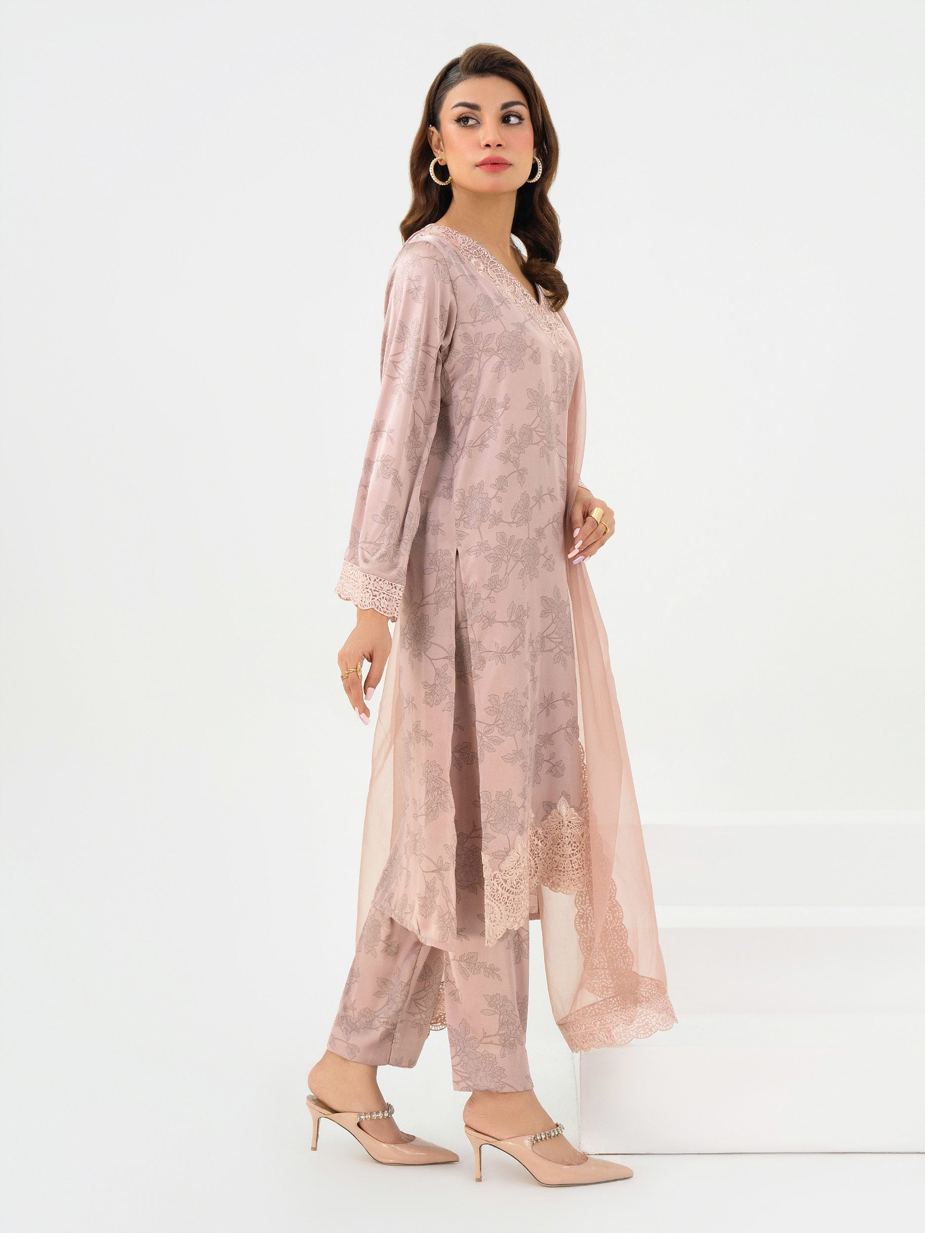 Limelight Pink Silk 3-Piece Suit (A0620SU)