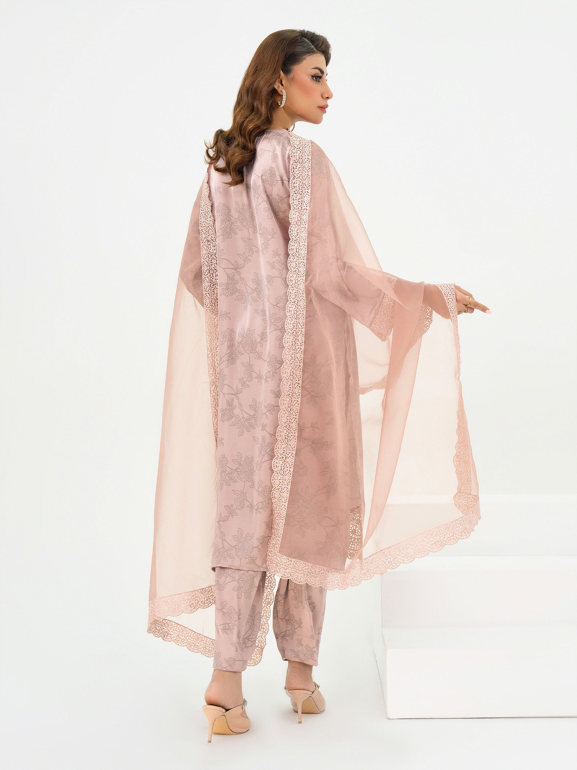 Limelight Pink Silk 3-Piece Suit (A0620SU)