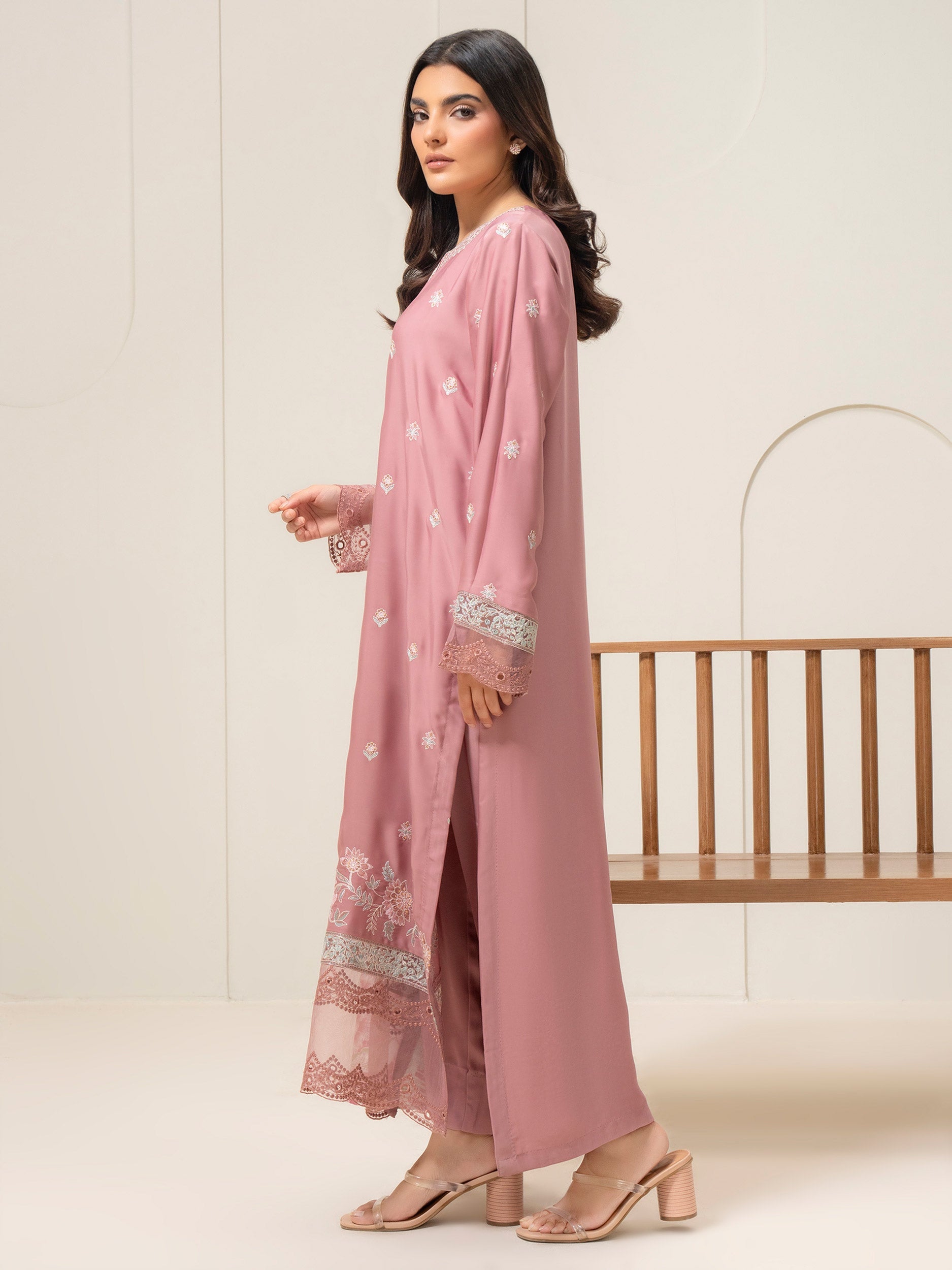 Limelight Pink Silk 3-Piece Suit (A0721SU)