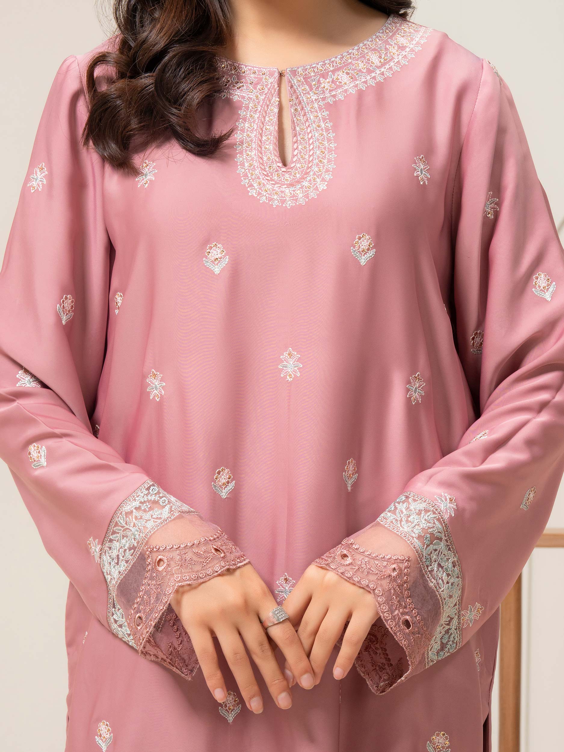 Limelight Pink Silk 3-Piece Suit (A0721SU)