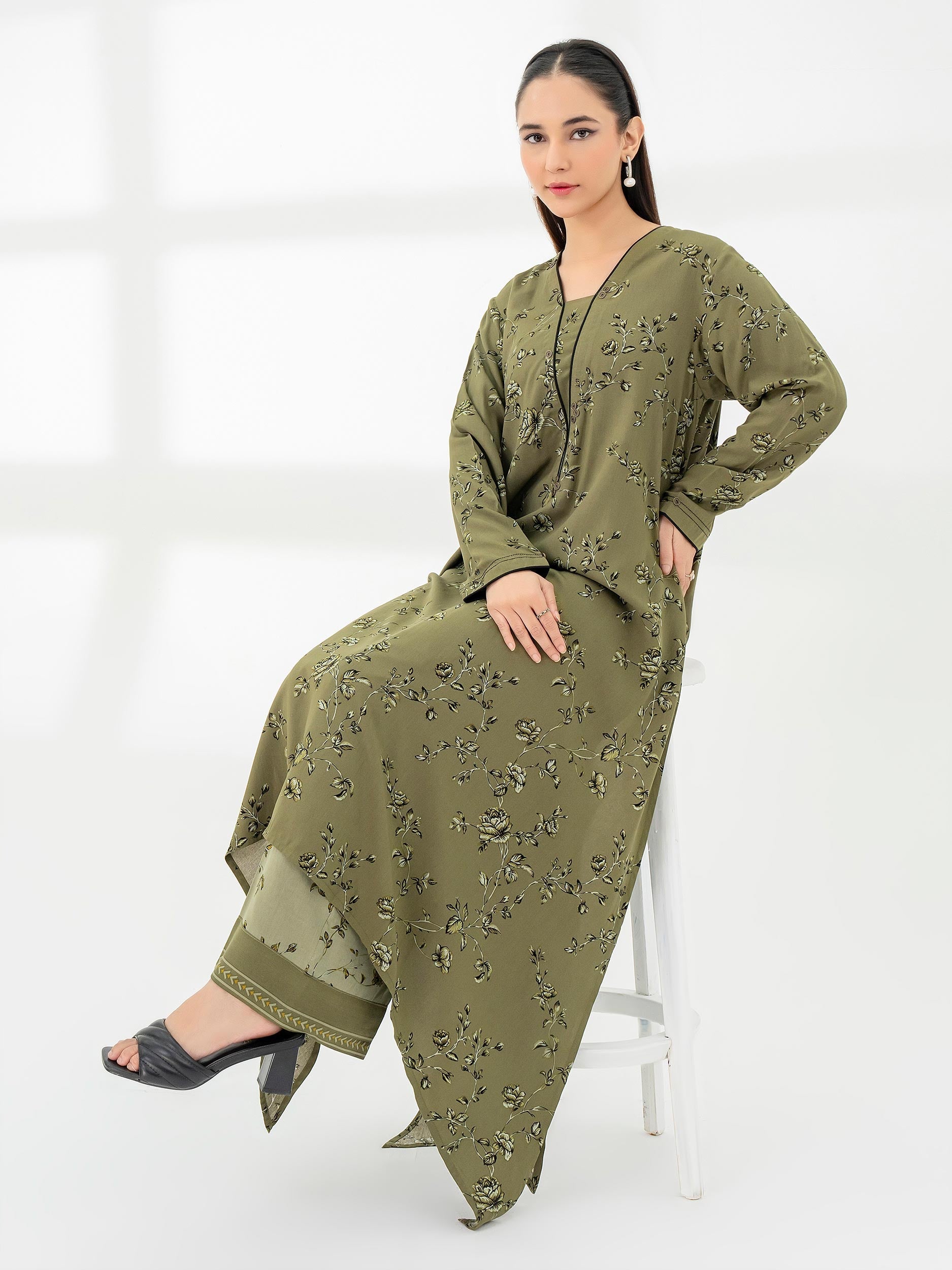 Limelight Olive Linen 2-Piece Suit (A0836ST)