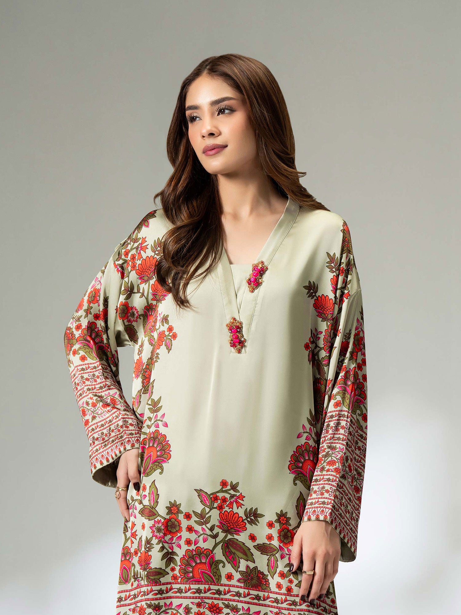 Limelight Beige Silk 2-Piece Suit (A0869ST)