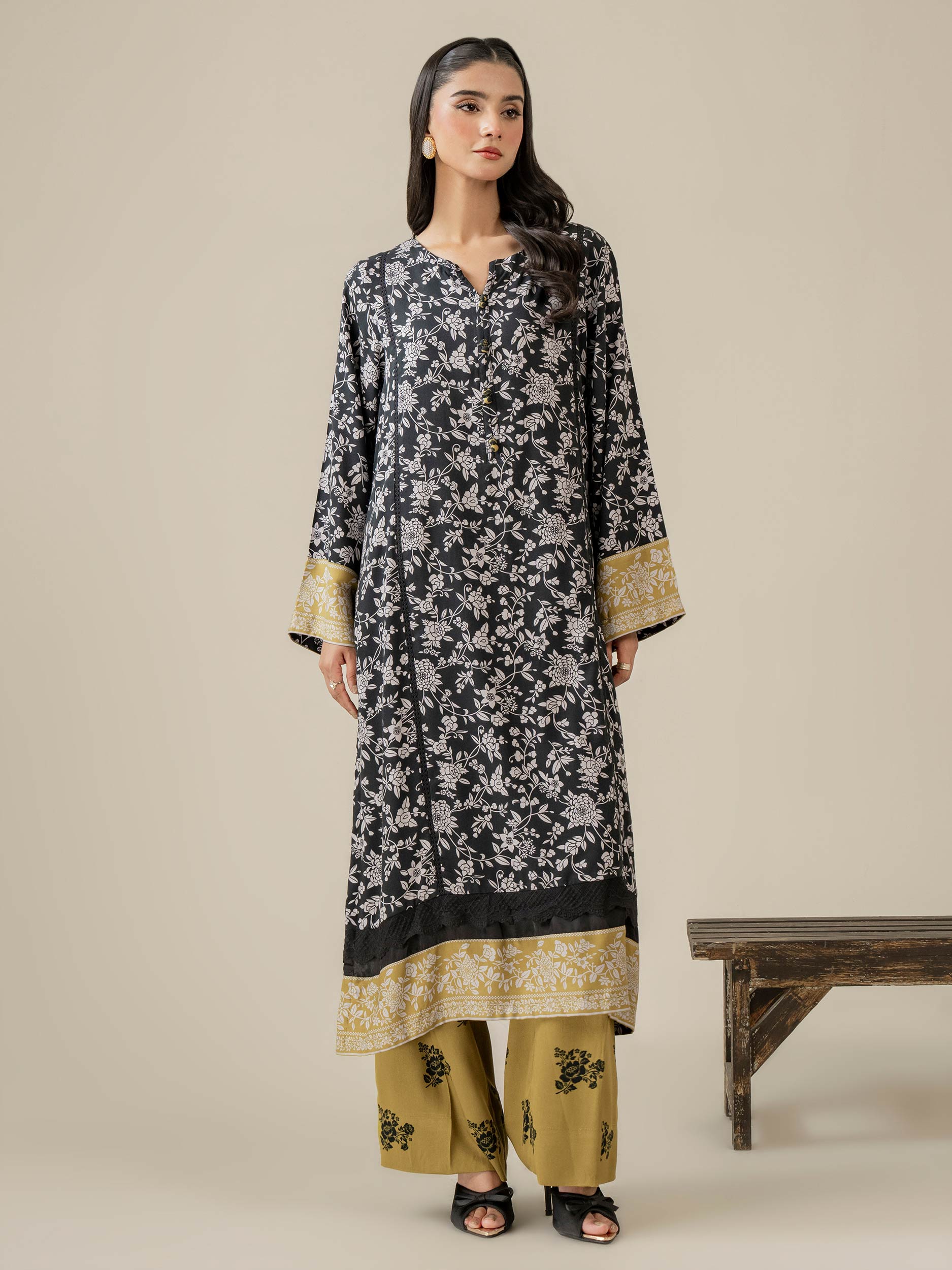 Limelight Black Stone Linen 2-Piece Suit (A0941ST)