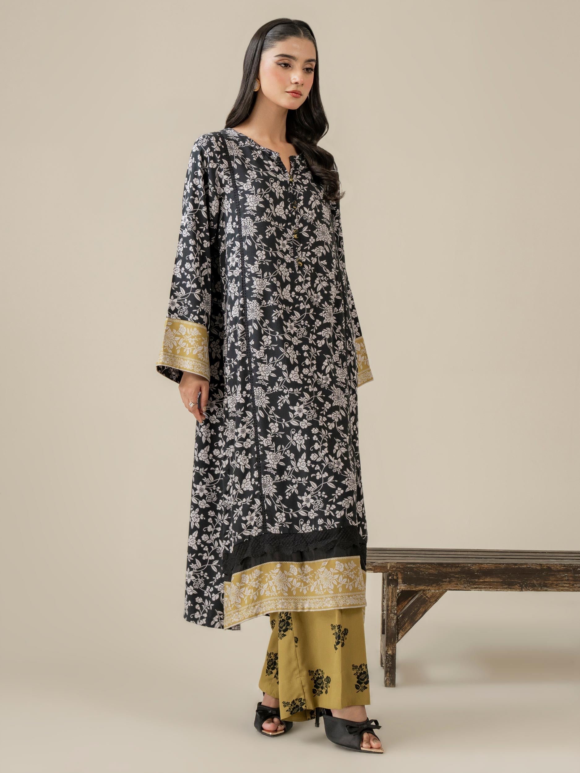 Limelight Black Stone Linen 2-Piece Suit (A0941ST)