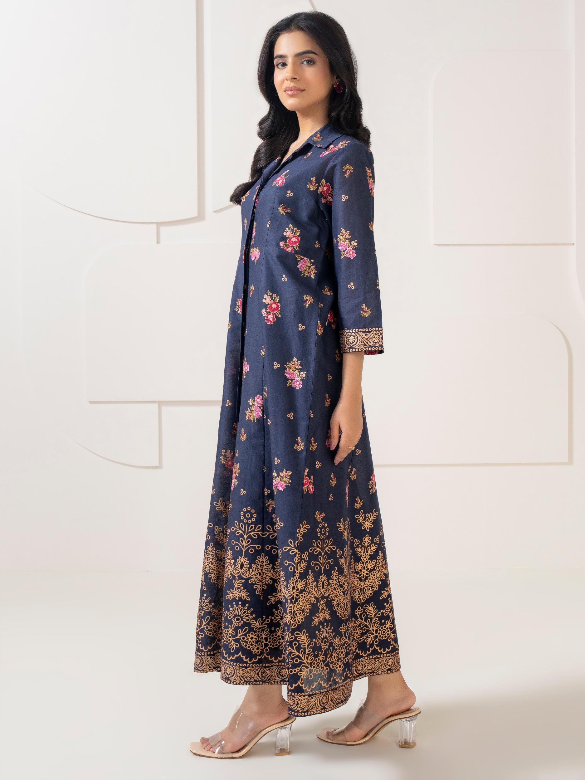 Limelight Navy Long Frock Lawn Shirt (A1335FR)