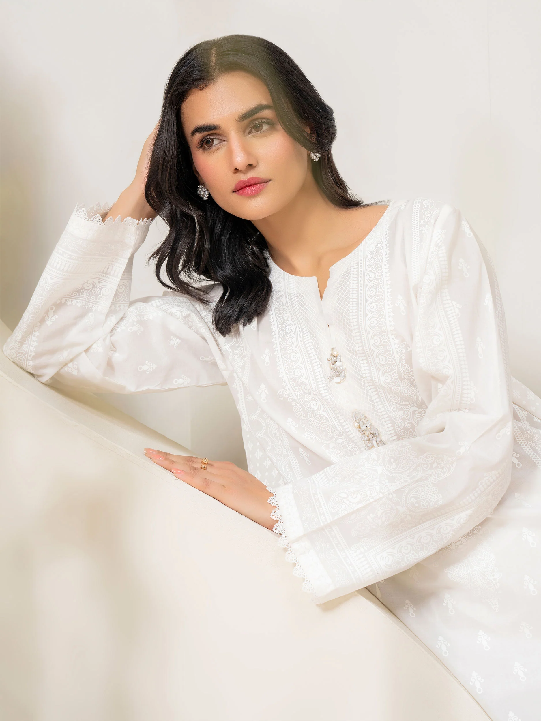 Limelight White Lawn 2-Piece Suit (A1912ST)