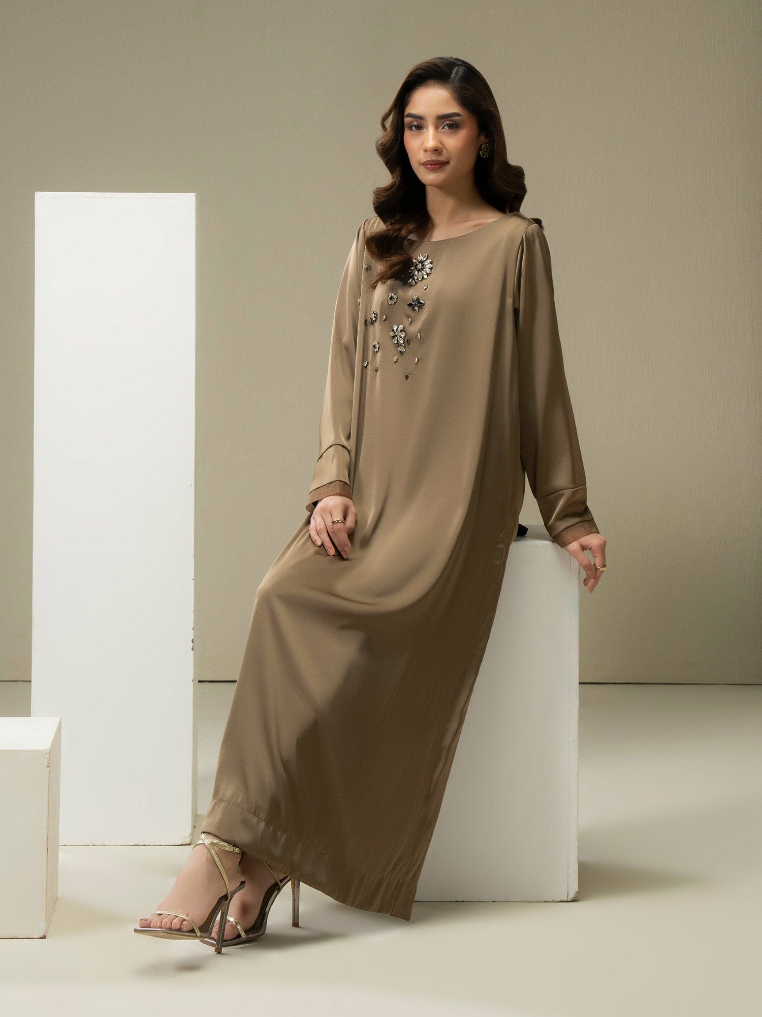 Limelight Brown Silk 2-Piece Suit (A3315ST)