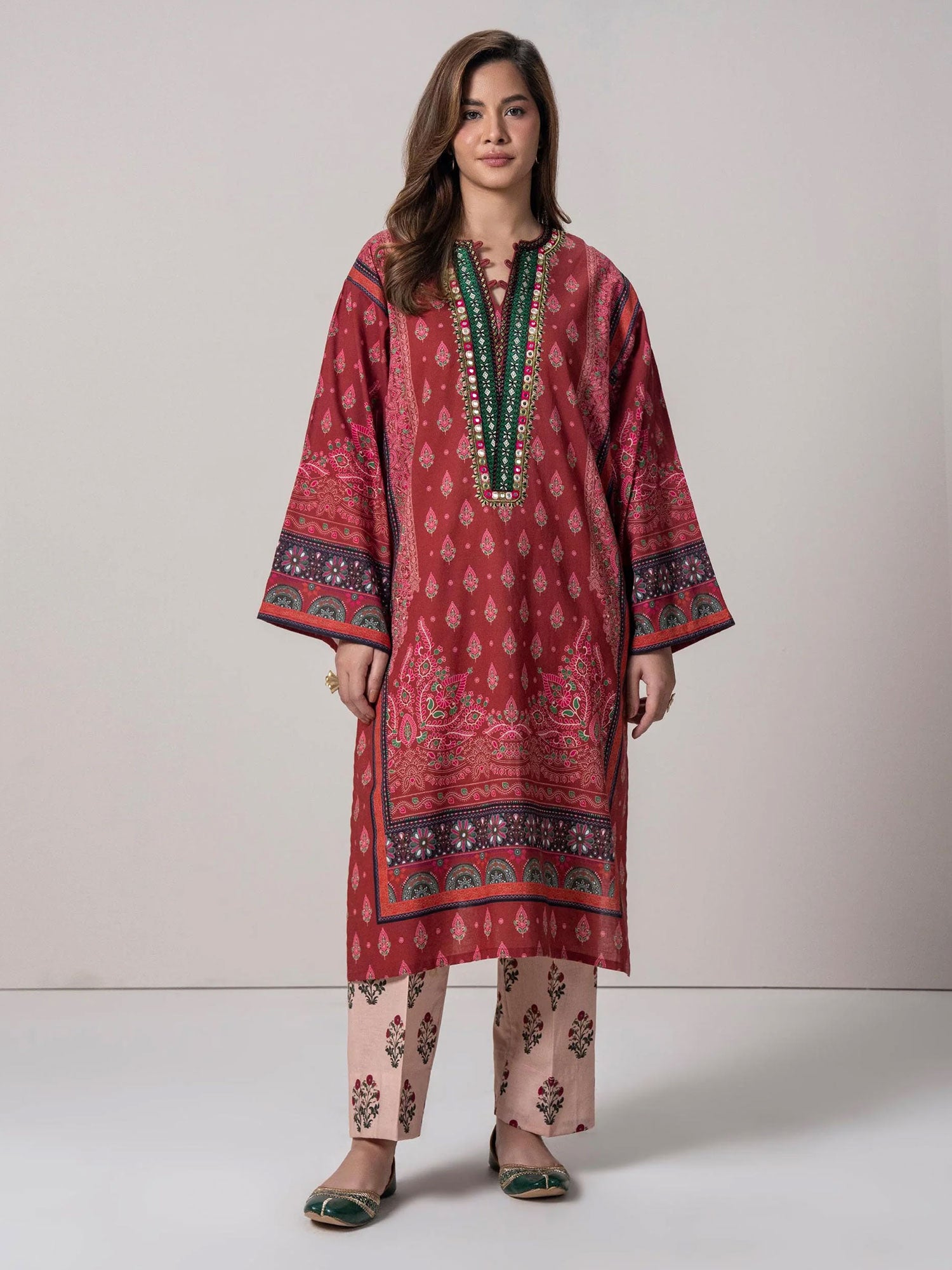 Limelight Deep Pink Khaddar 2-Piece Suit (A3413ST)