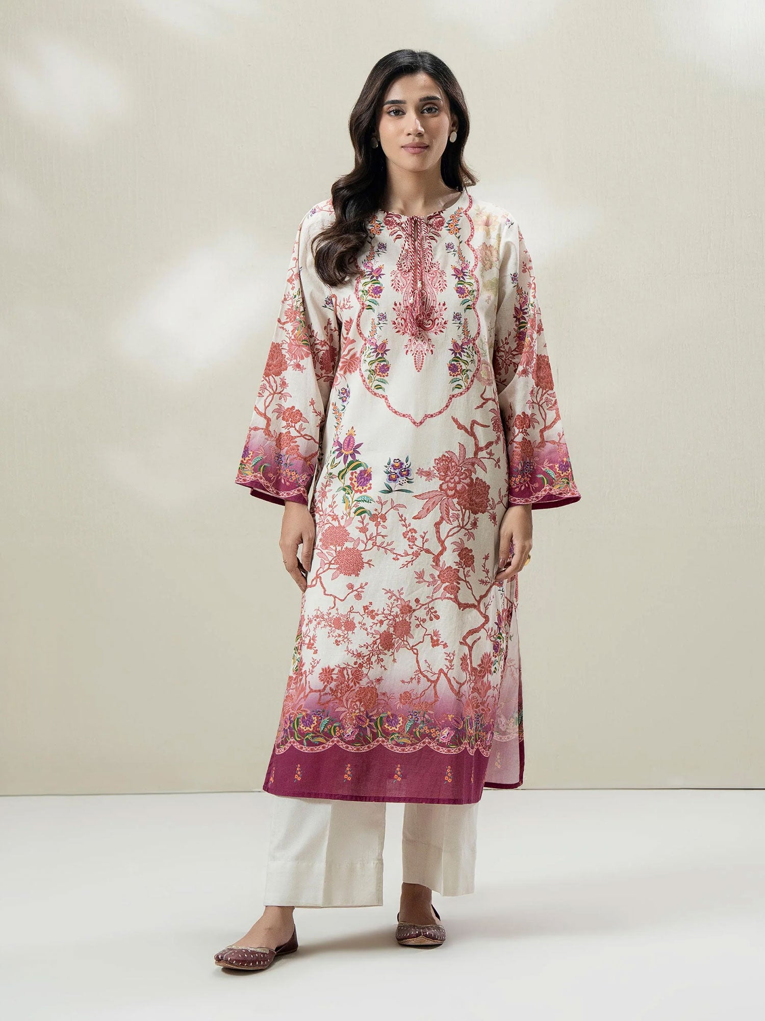 Limelight Pink Khaddar 2-Piece Suit (A3582ST)