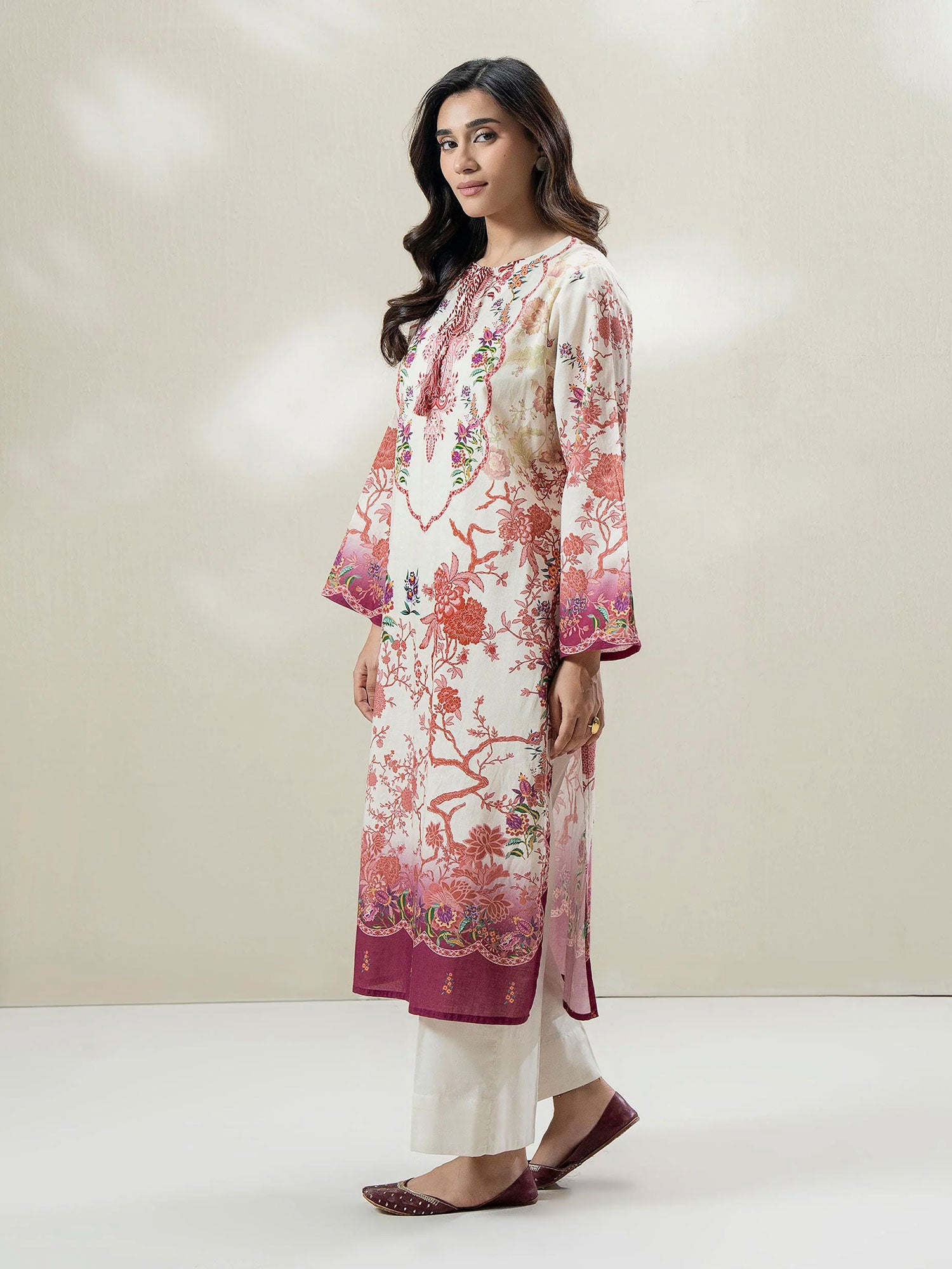 Limelight Pink Khaddar 2-Piece Suit (A3582ST)