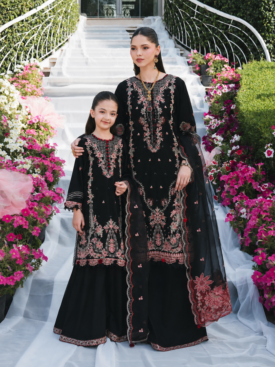 Ally's "Lilly" Mother & Daughter Luxury Festive Suit (AL-1180)