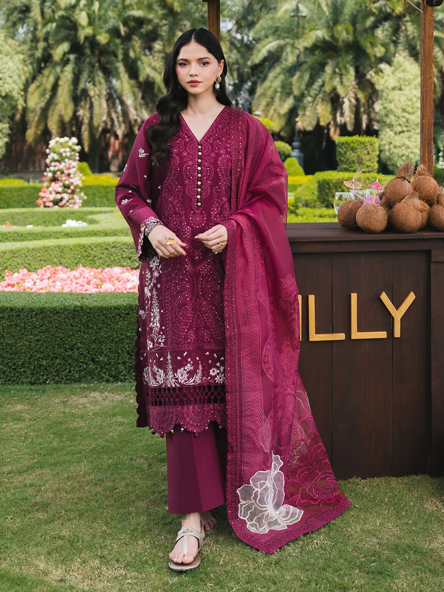 Ally's "Lilly" Mother & Daughter Luxury Festive Suit (AL-1182)
