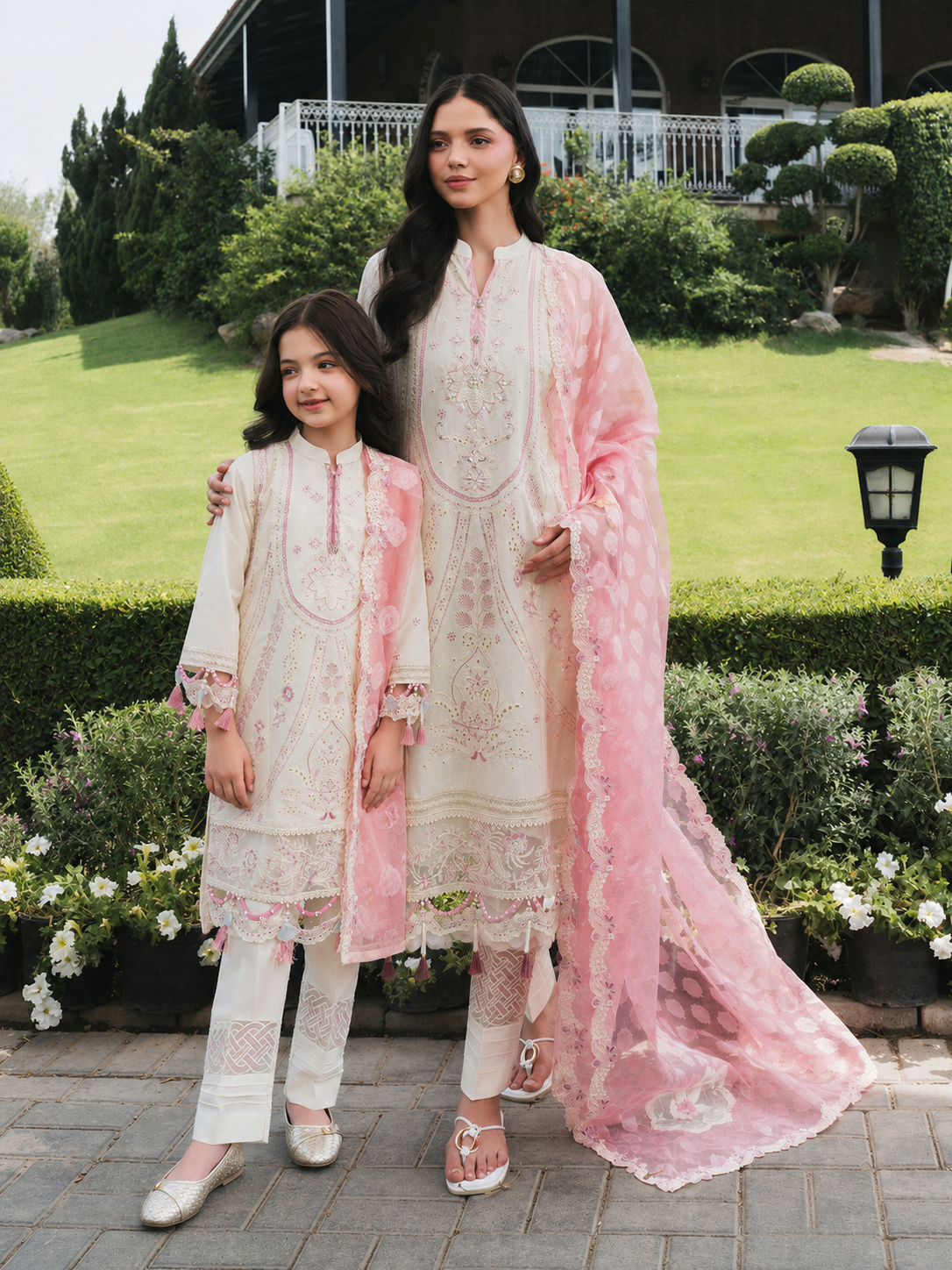 Ally's "Lilly" Mother & Daughter Luxury Festive Suit (AL-1183)
