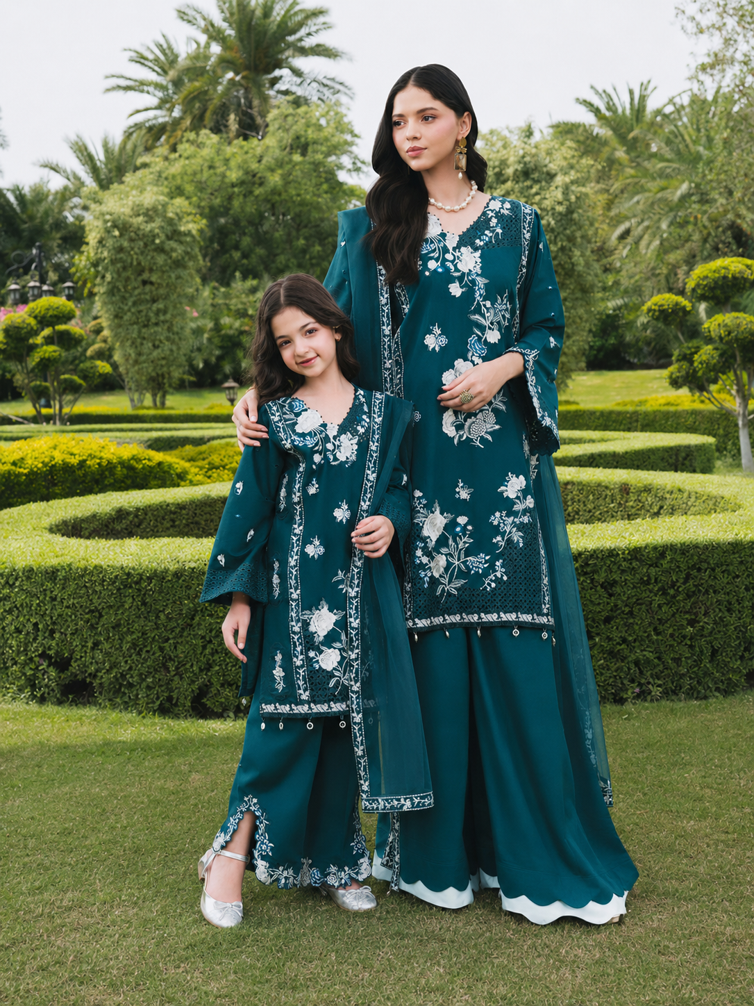 Ally's "Lilly" Mother & Daughter Luxury Festive Suit (AL-1184)