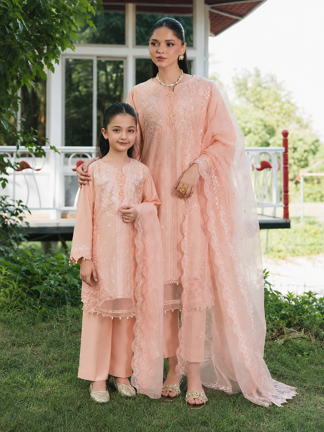 Ally's "Lilly" Mother & Daughter Luxury Festive Suit (AL-1185)