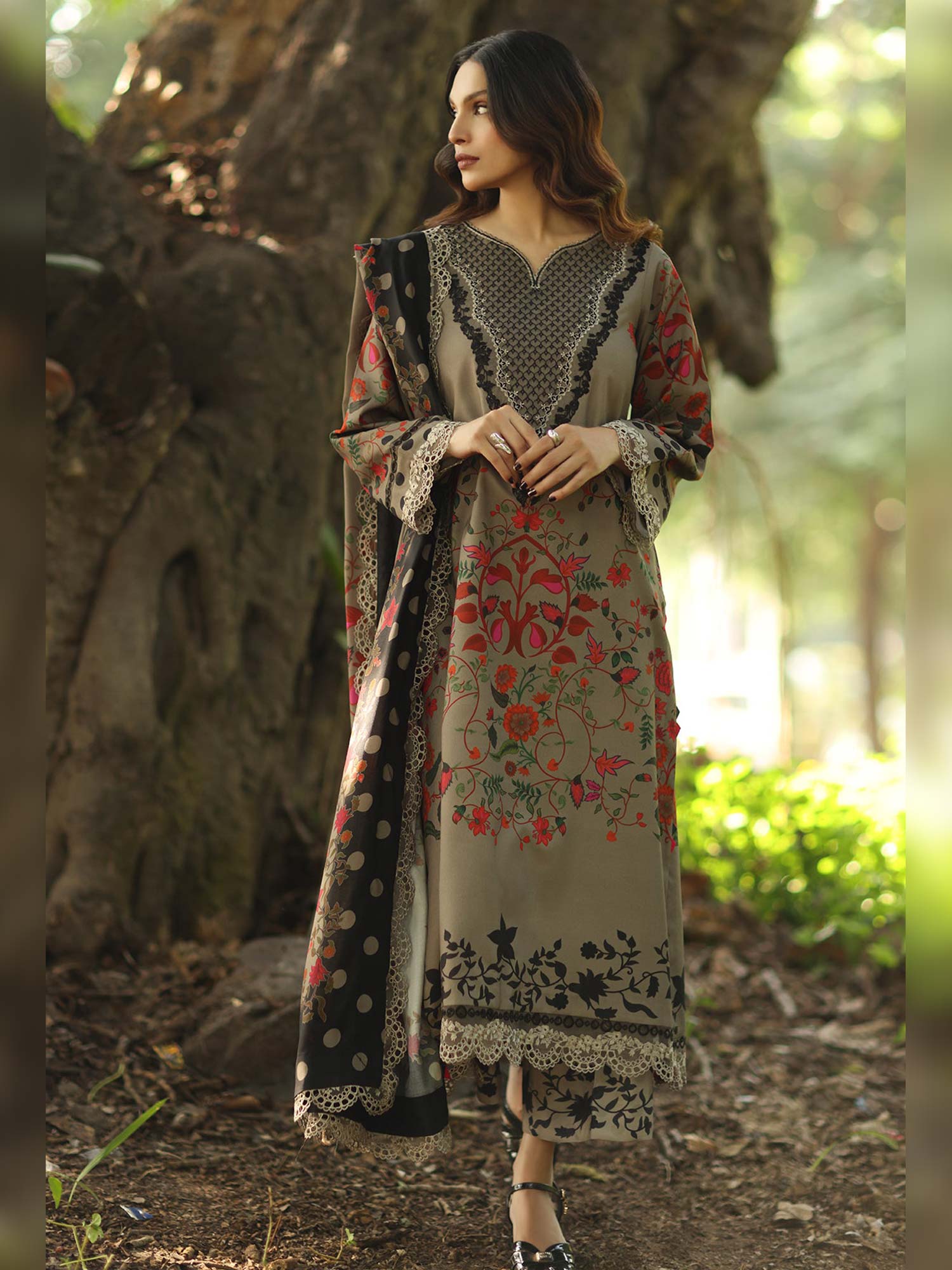 Charizma "Aniq" Unstitched Embroidered Linen 3-Piece Suit (ANW6-12)
