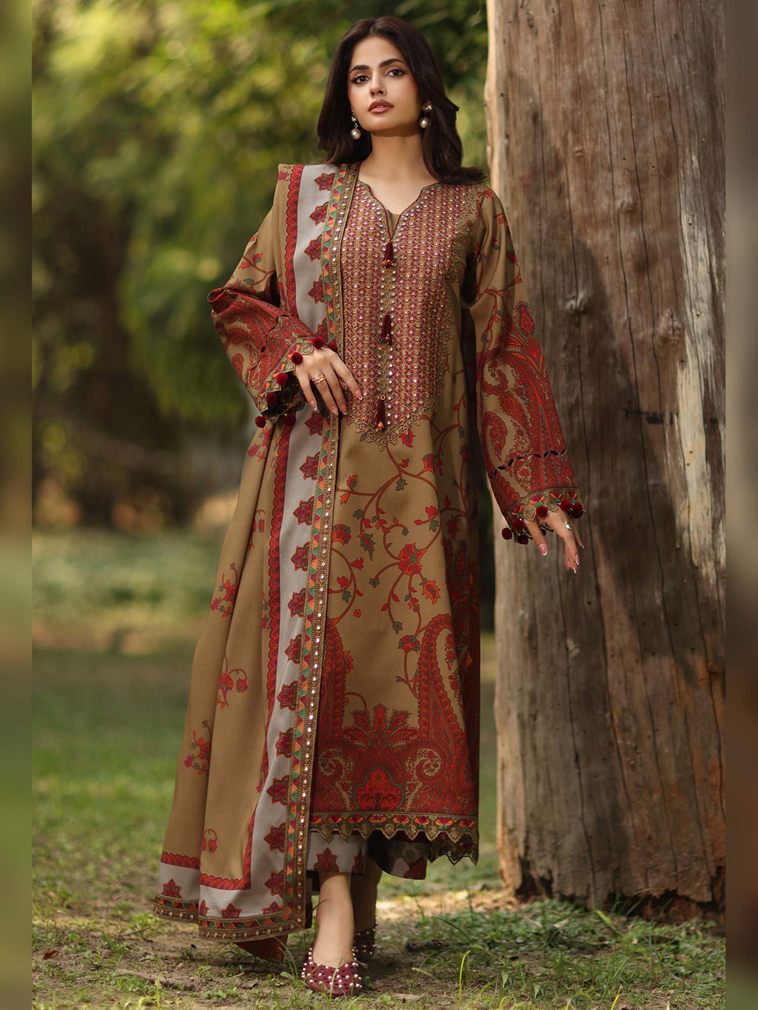 Charizma "Aniq" Unstitched Embroidered Linen 3-Piece Suit (ANW6-15)