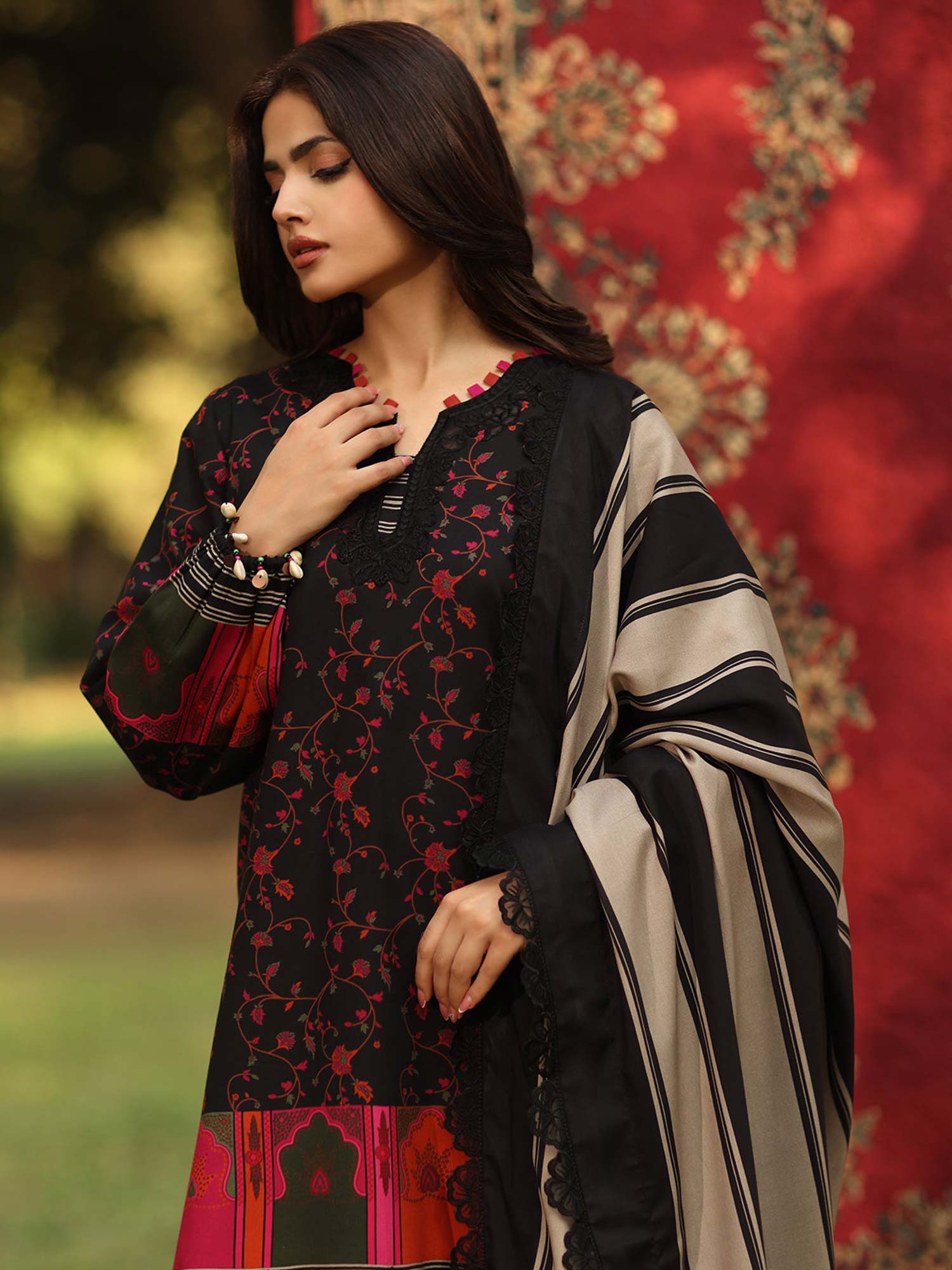 Charizma "Aniq" Unstitched Embroidered Linen 3-Piece Suit (ANW6-17)