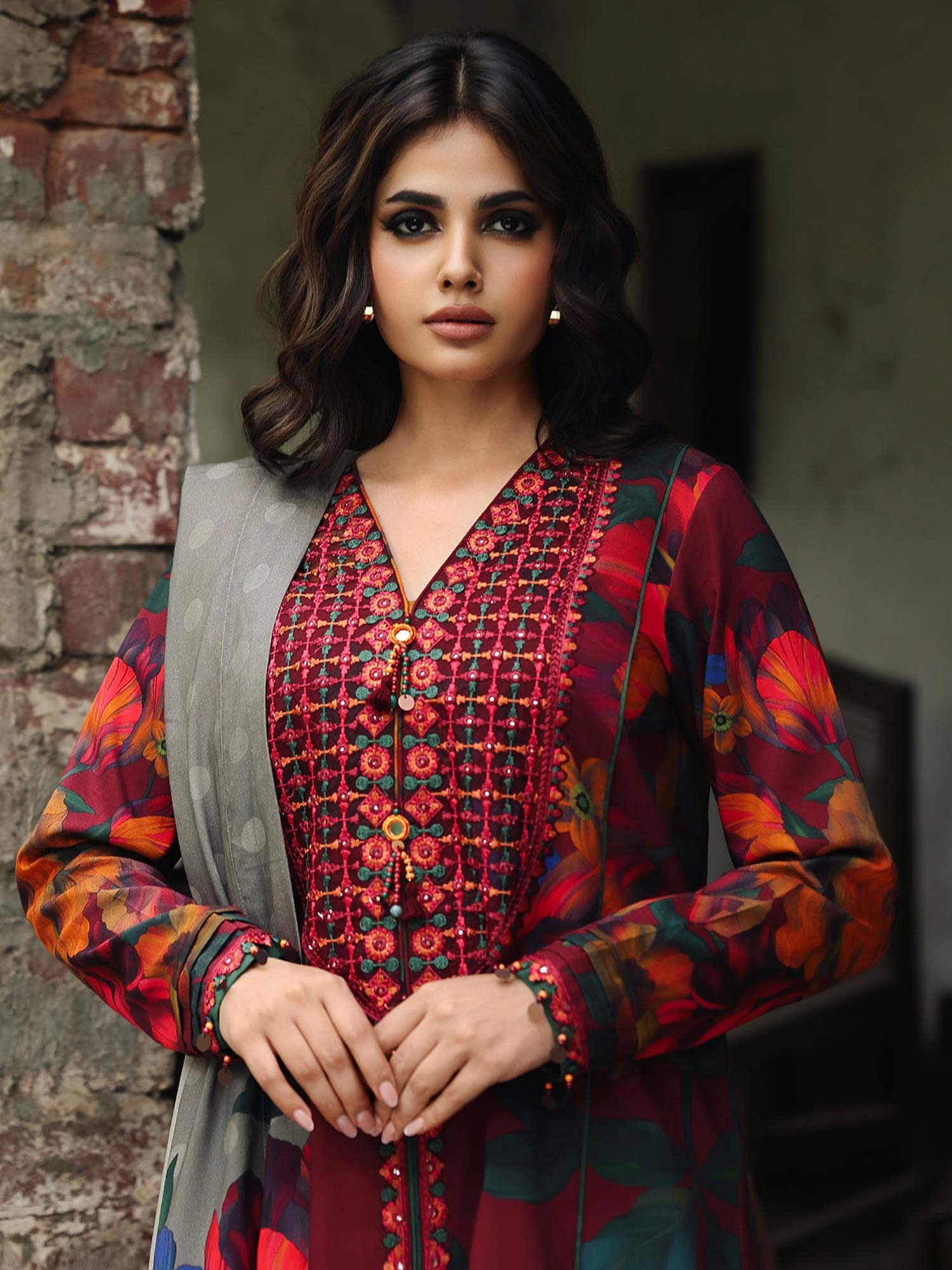 Charizma "Aniq" Unstitched Embroidered Linen 3-Piece Suit (ANW6-18)