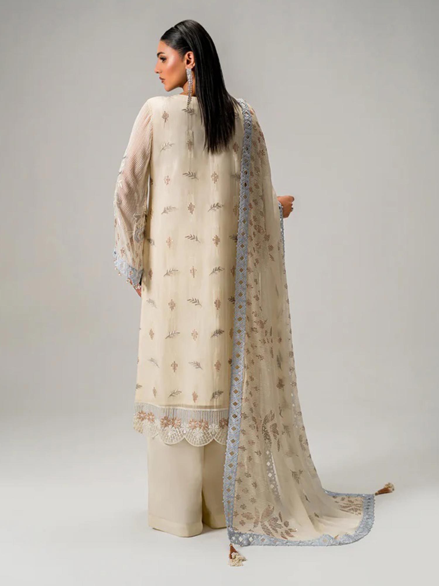 Zebtan "Aura" Luxury Chiffon Unstitched Suit (AR01)