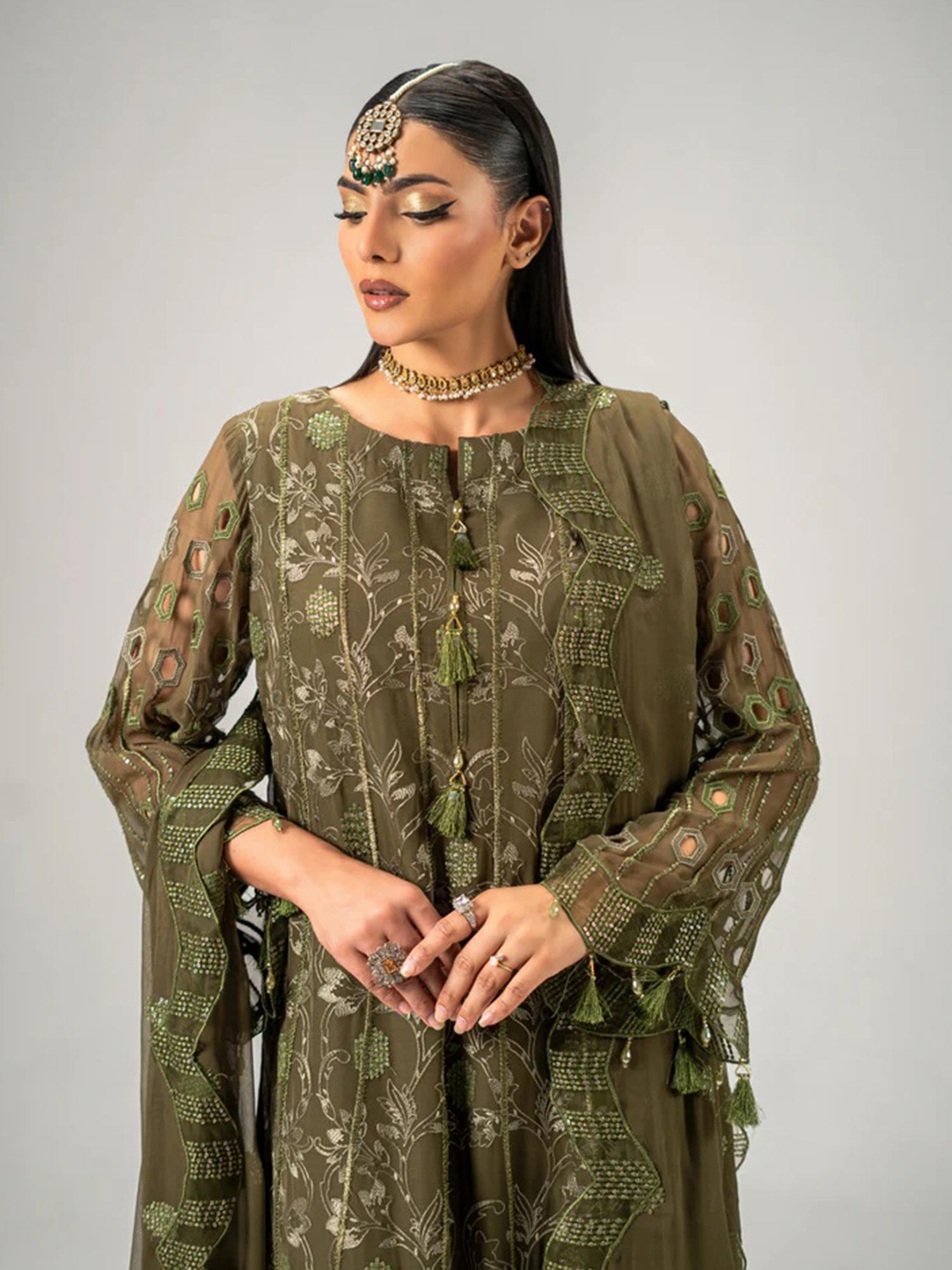 Zebtan "Aura" Luxury Chiffon Unstitched Suit (AR02)