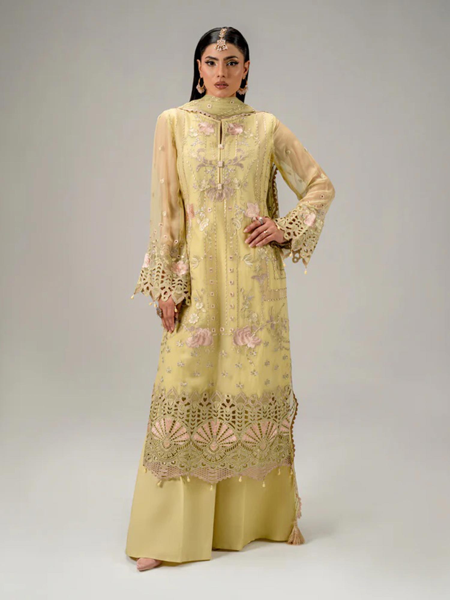 Zebtan "Aura" Luxury Chiffon Unstitched Suit (AR03)