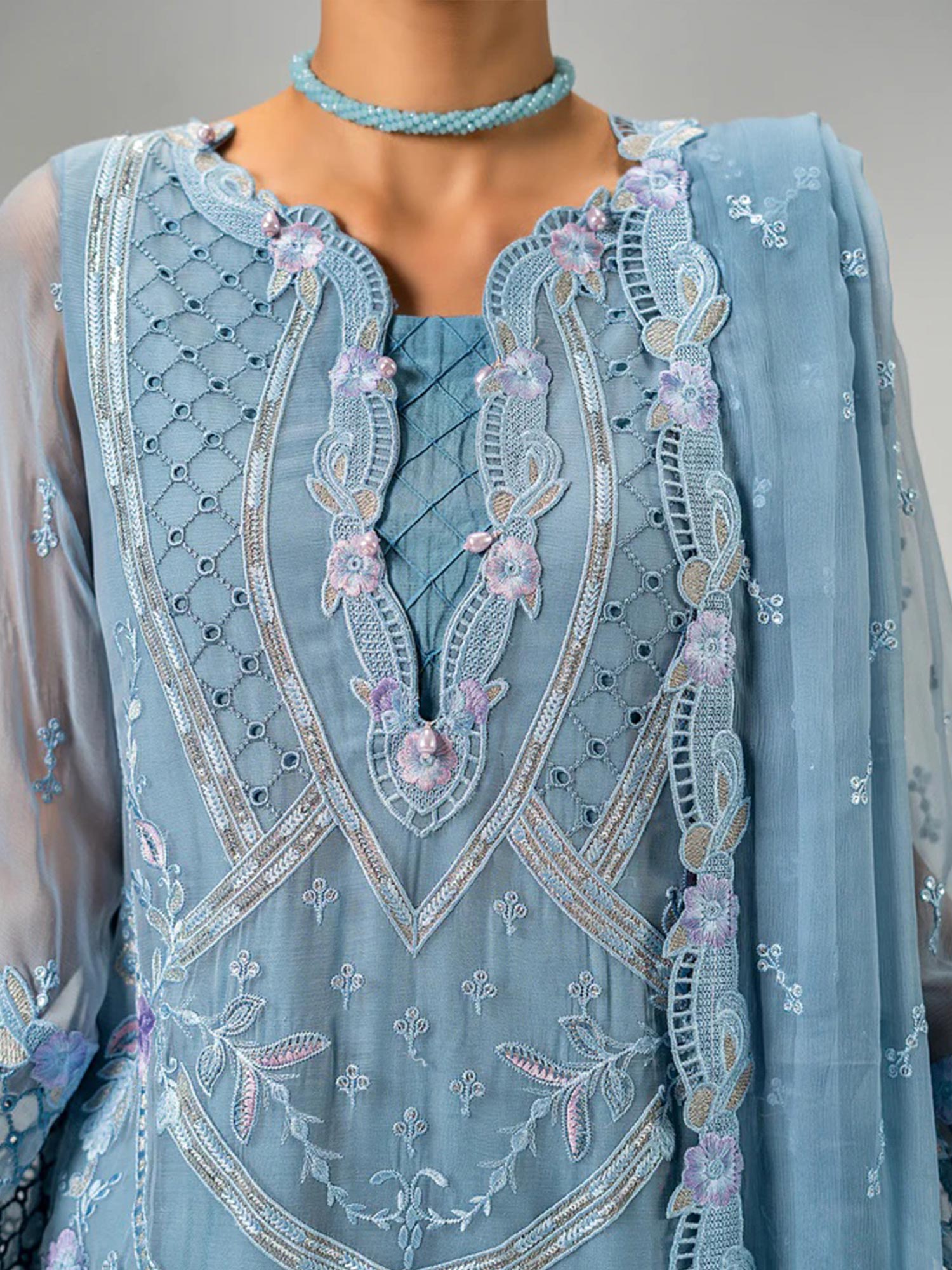 Zebtan "Aura" Luxury Chiffon Unstitched Suit (AR04)