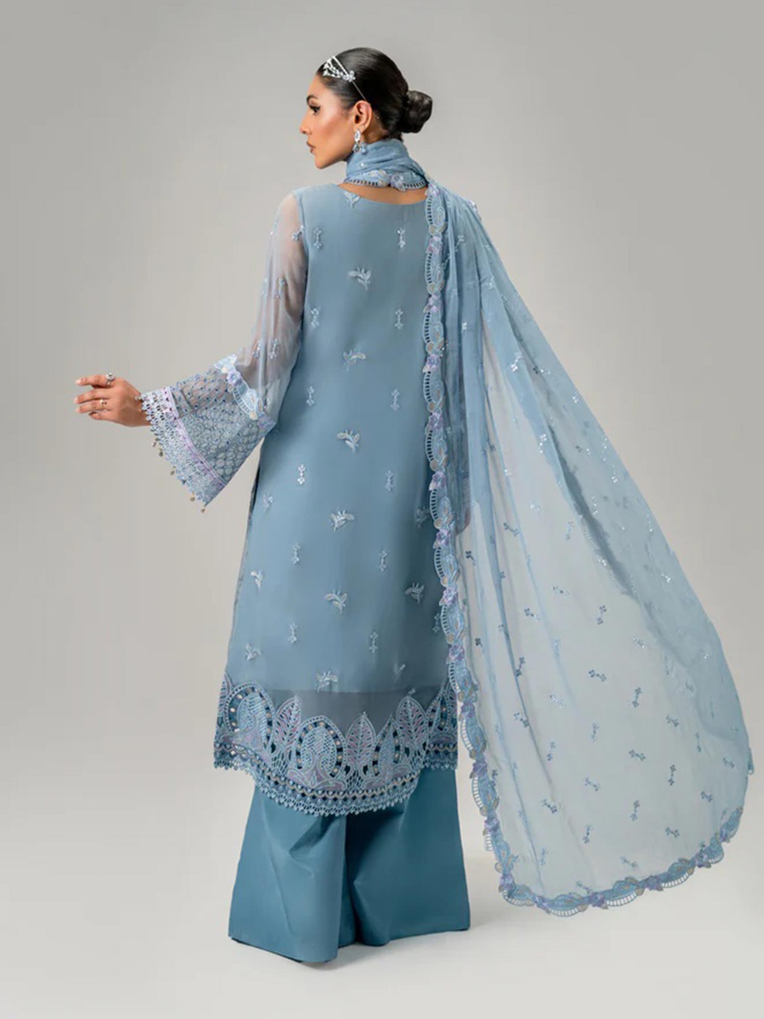 Zebtan "Aura" Luxury Chiffon Unstitched Suit (AR04)