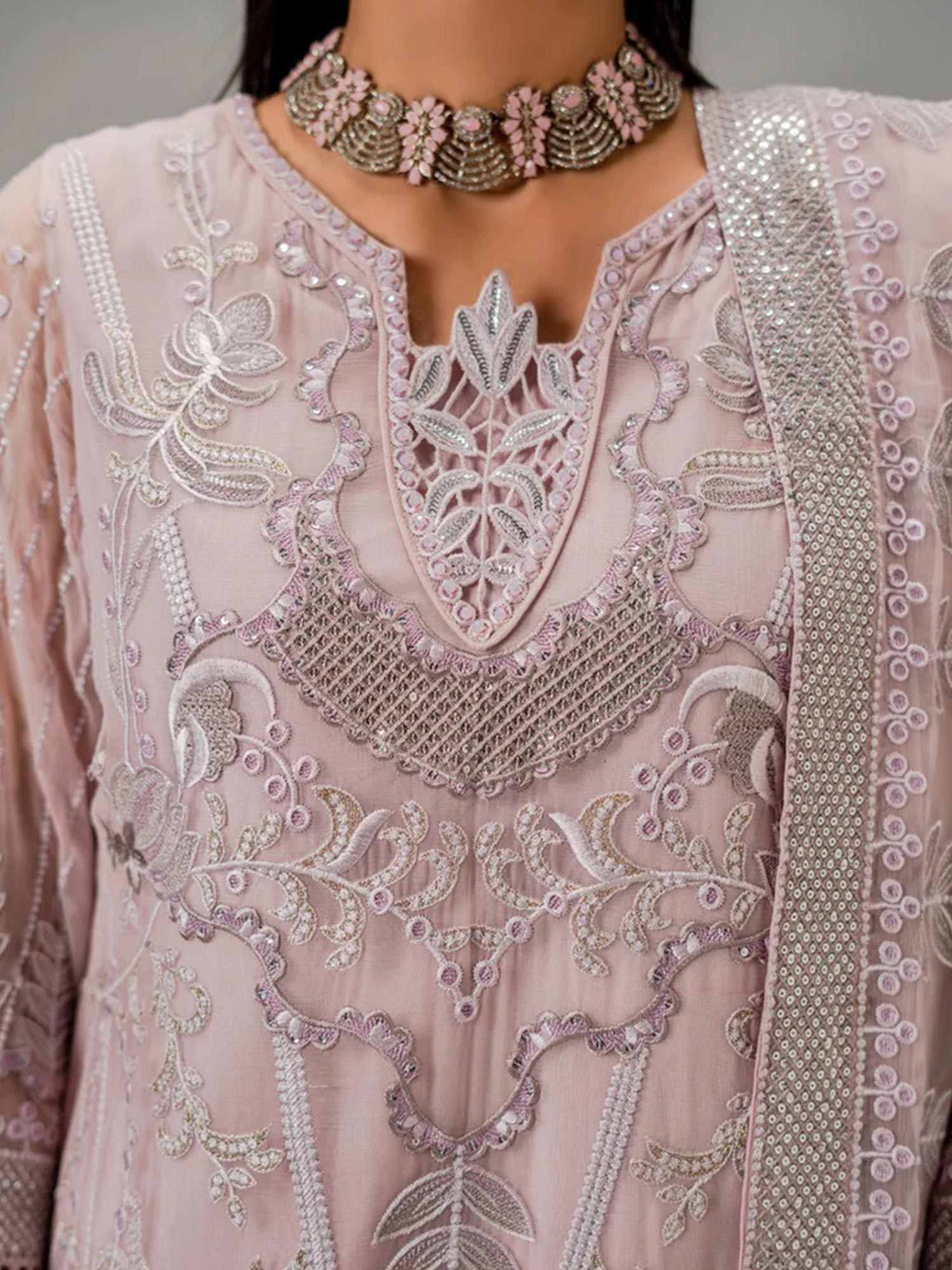 Zebtan "Aura" Luxury Chiffon Unstitched Suit (AR05)