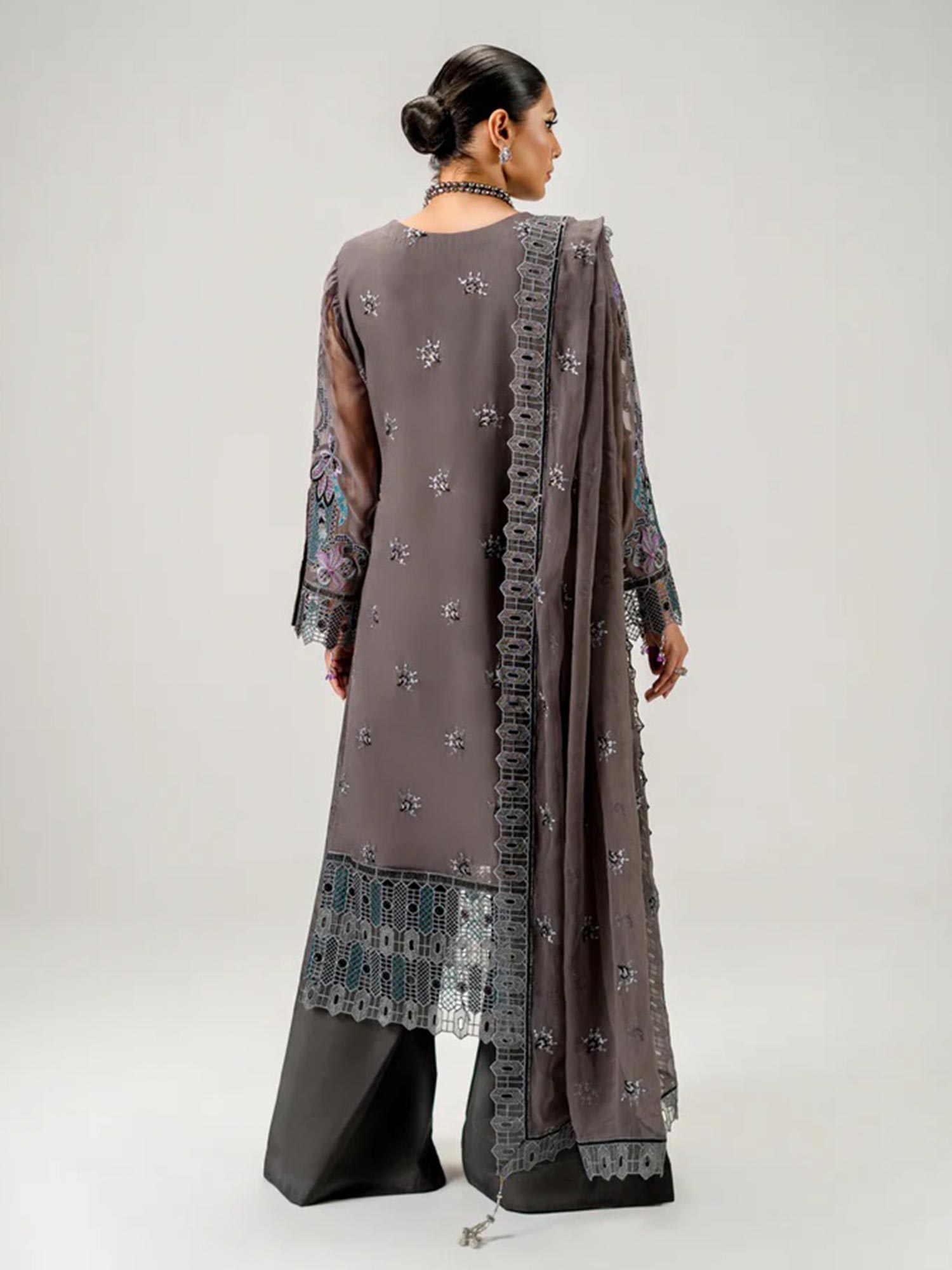 Zebtan "Aura" Luxury Chiffon Unstitched Suit (AR07)