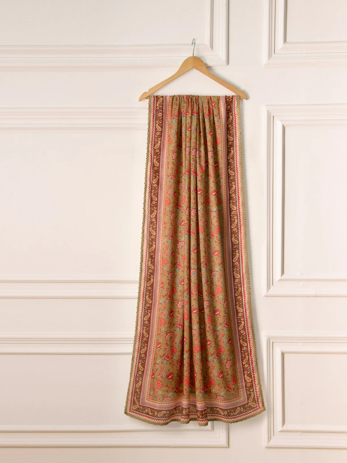 Agha Noor Red Cambric 2-Piece (Shirt + Dupatta)
