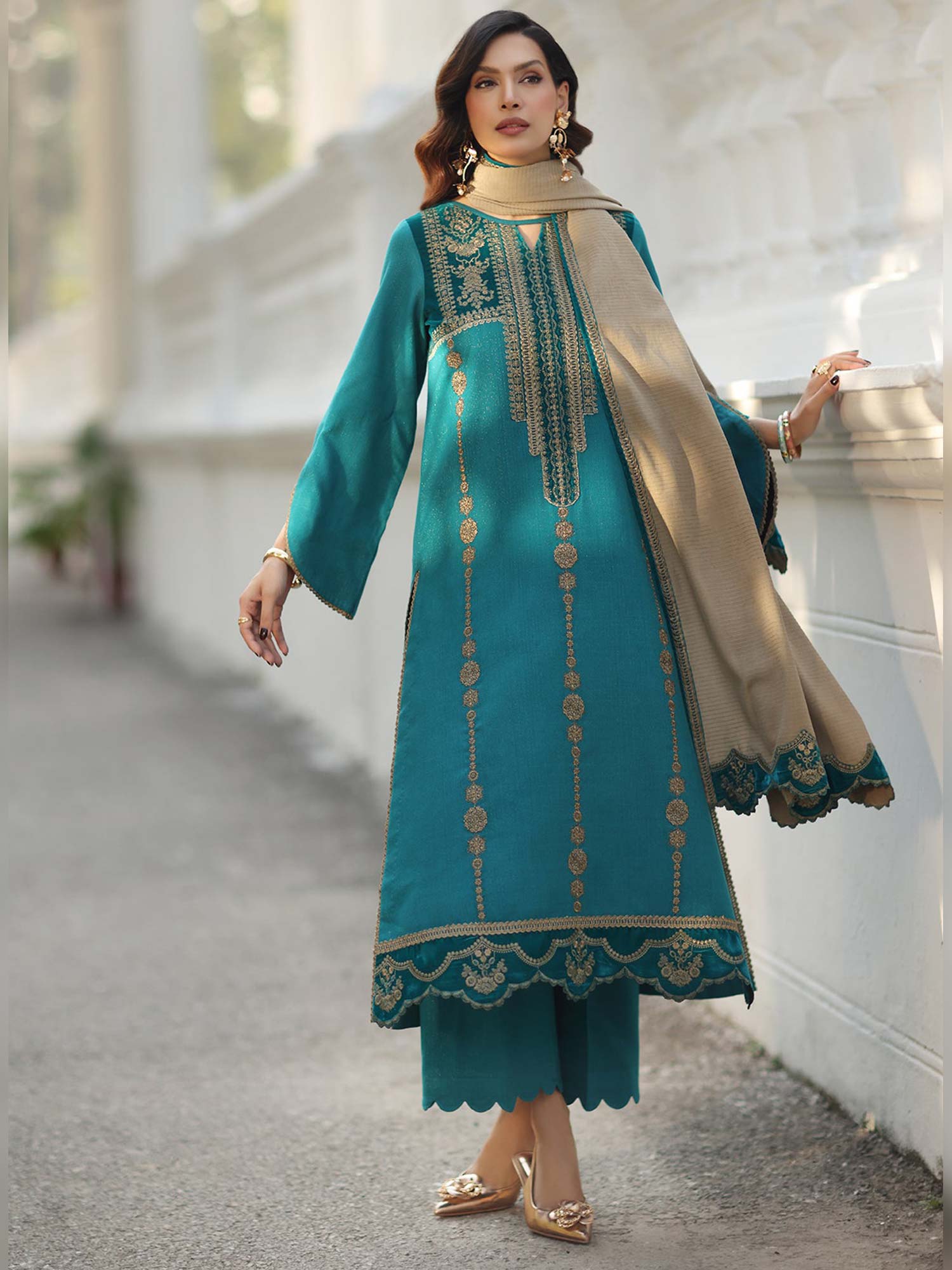 Charizma "Signature" Unstitched Leather-Peach Suit (CSW5-04)