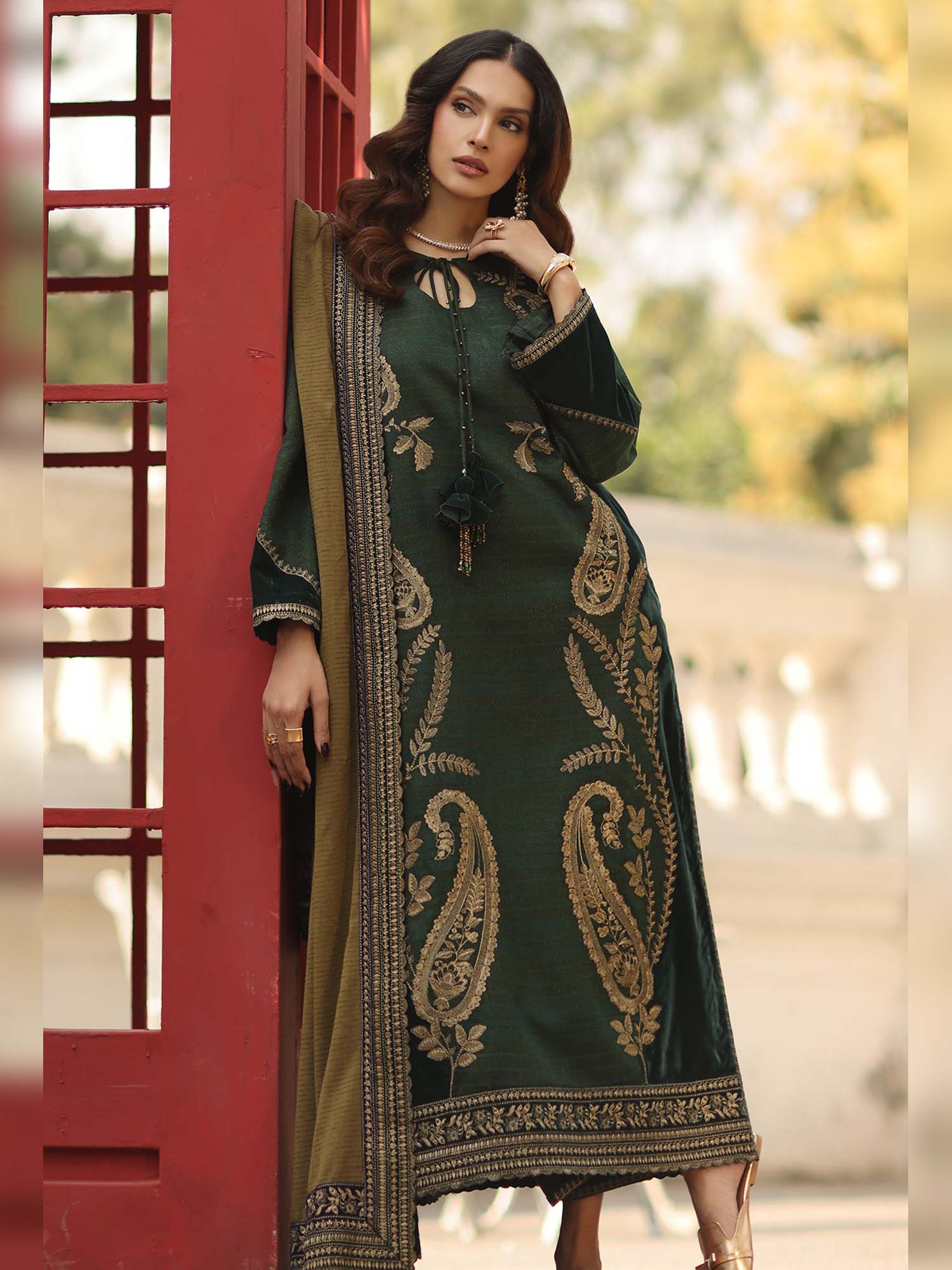 Charizma "Signature" Unstitched Leather-Peach Suit (CSW5-07)