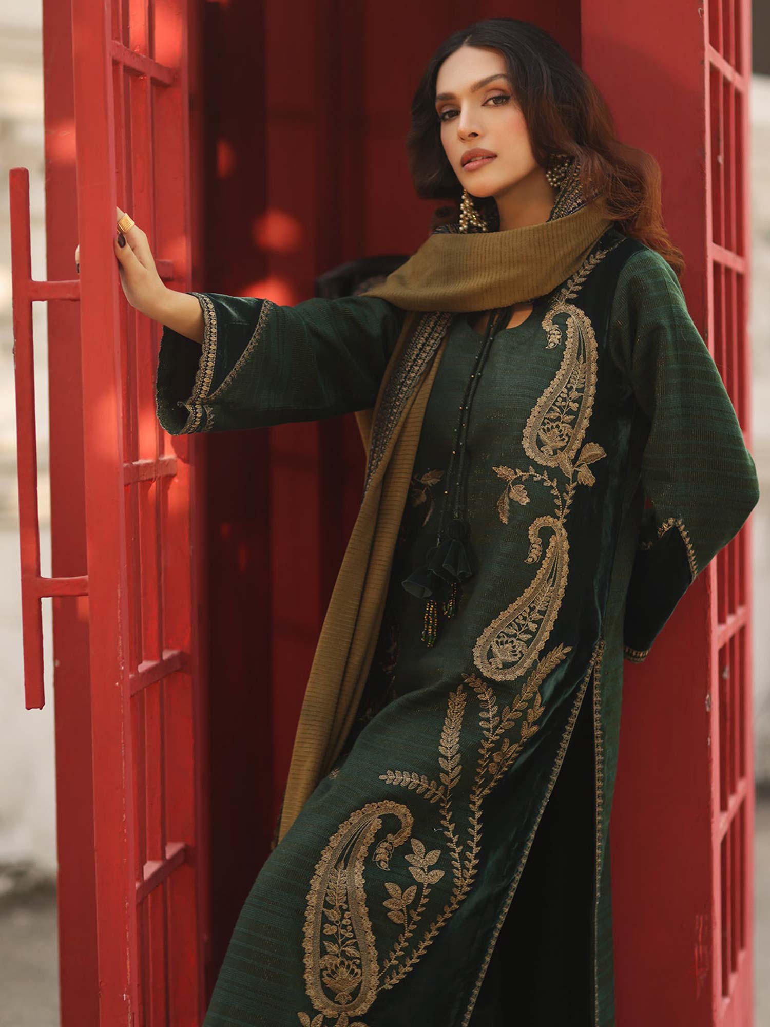 Charizma "Signature" Unstitched Leather-Peach Suit (CSW5-07)