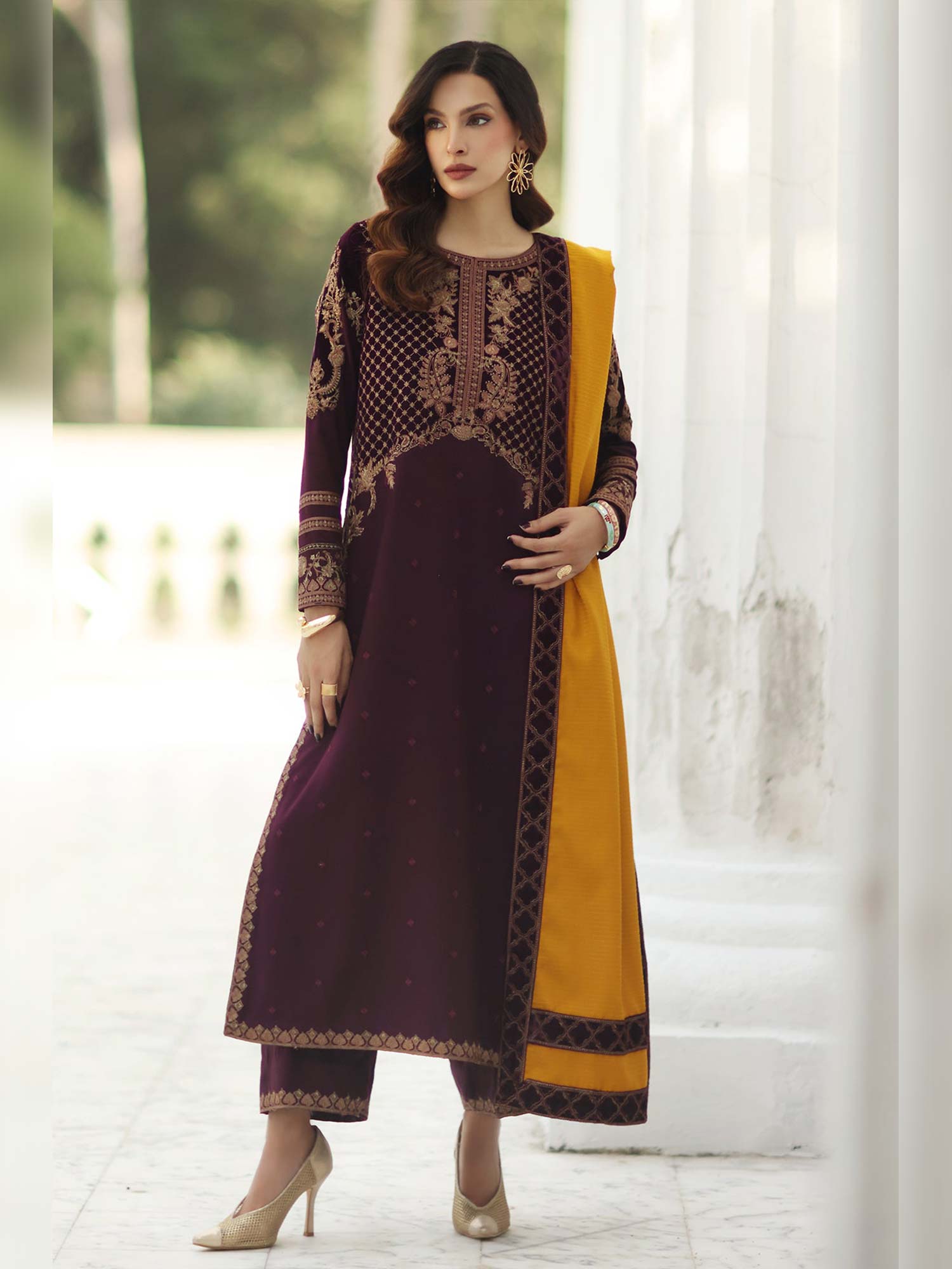 Charizma "Signature" Unstitched Leather-Peach Suit (CSW5-09)