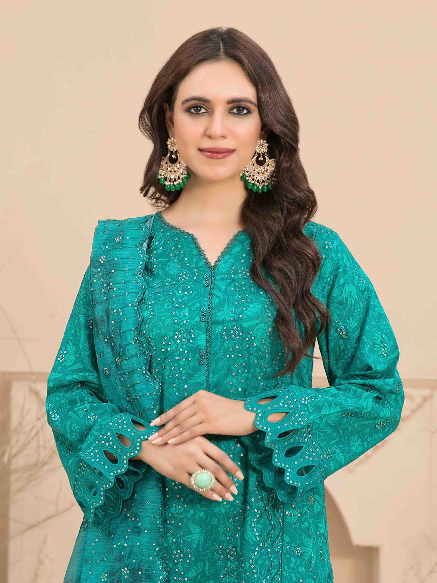 Tawakkal "Sarai" Embroidered Lawn Suit (D3187) - Sea Green