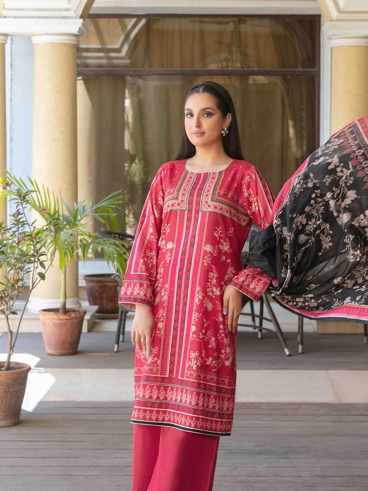 Tawakkal "Masooma" 3-Piece Lawn Suit (D1496) - Pink