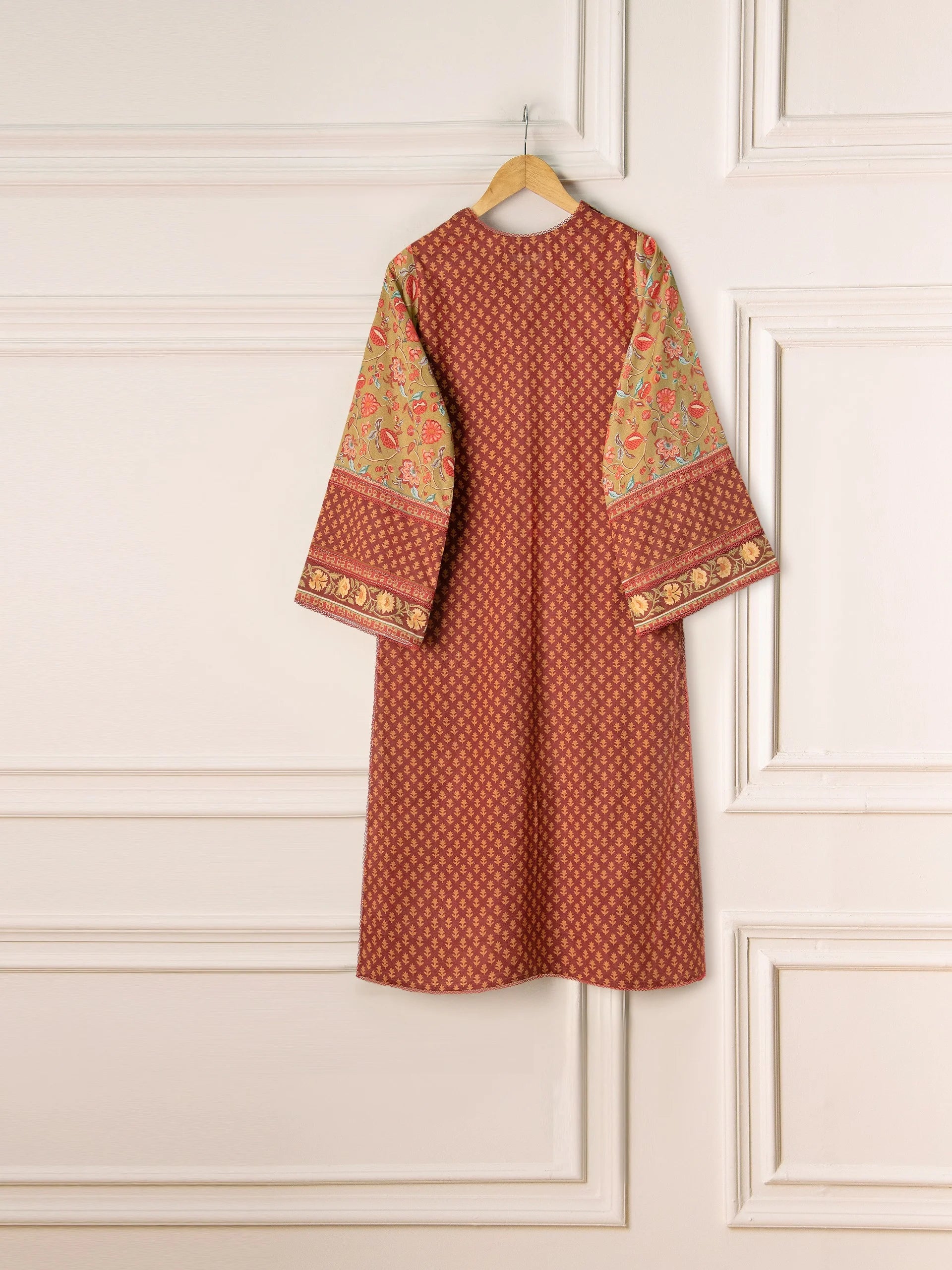 Agha Noor Red Cambric 2-Piece (Shirt + Dupatta)