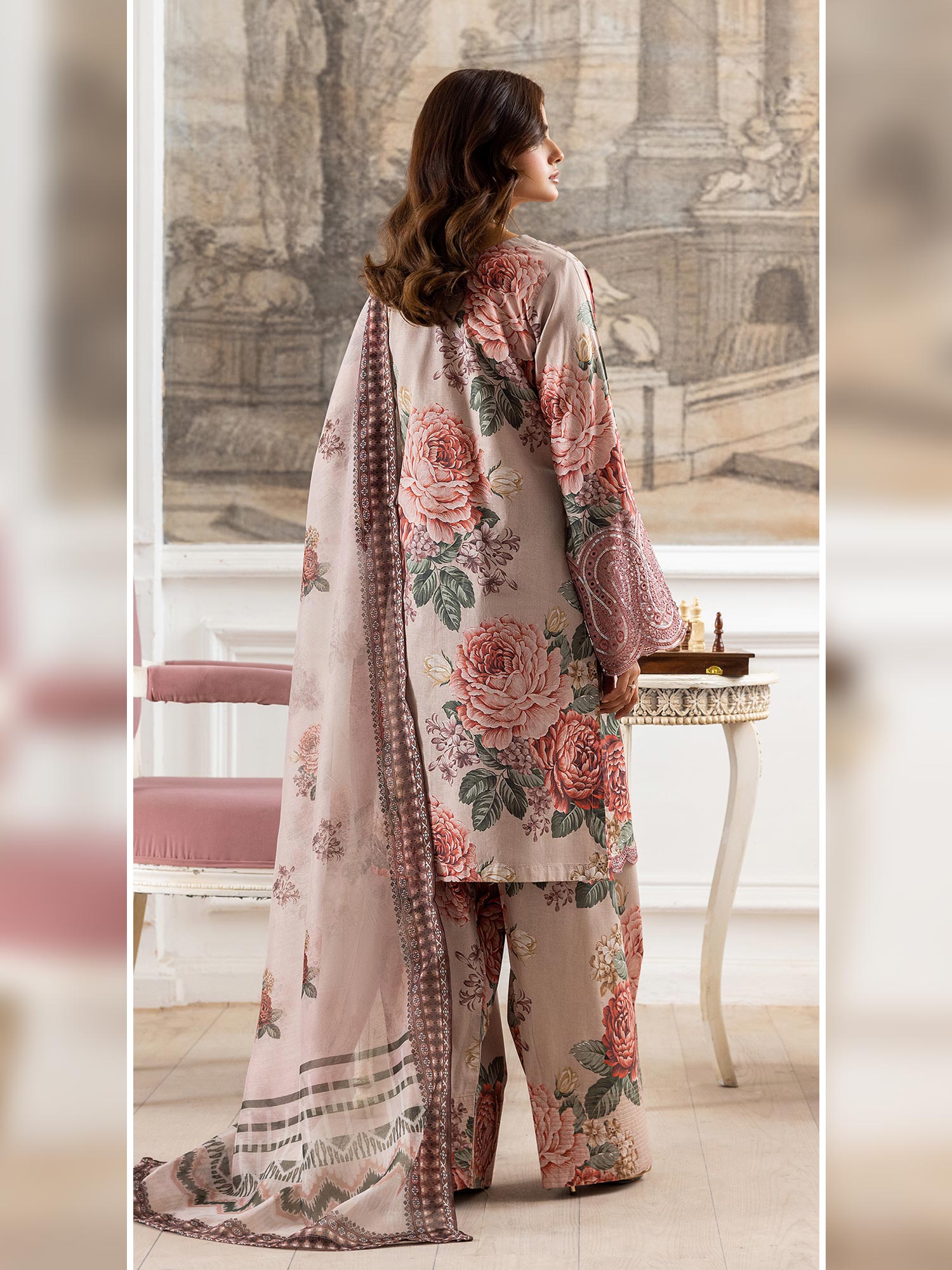 Raniya.H "Khushboo-e-Bahaar" Farshi Lawn Edit - Blush Garden